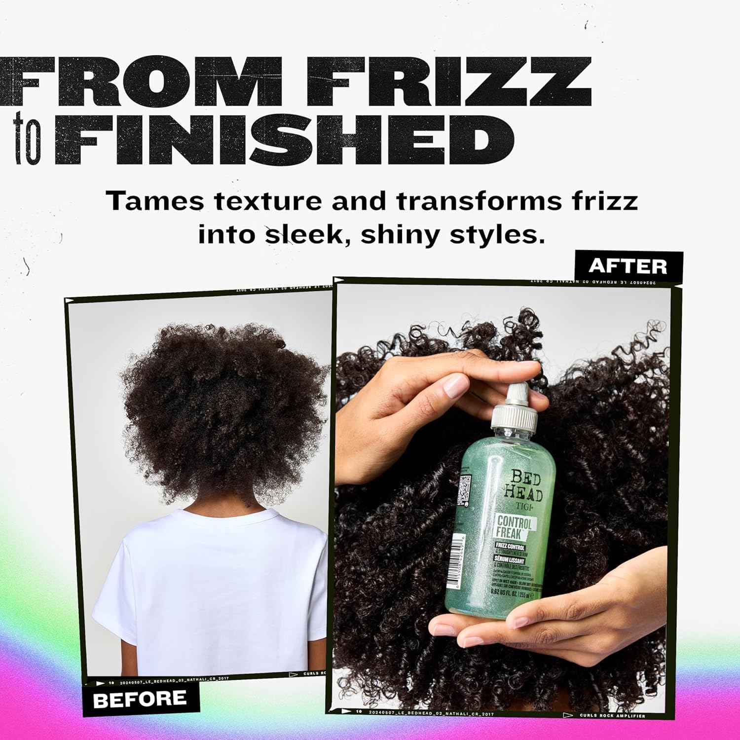 Bed Head by TIGI - Control Freak Anti Frizz Hair Serum - For Smooth Shiny Hair - 255 ml