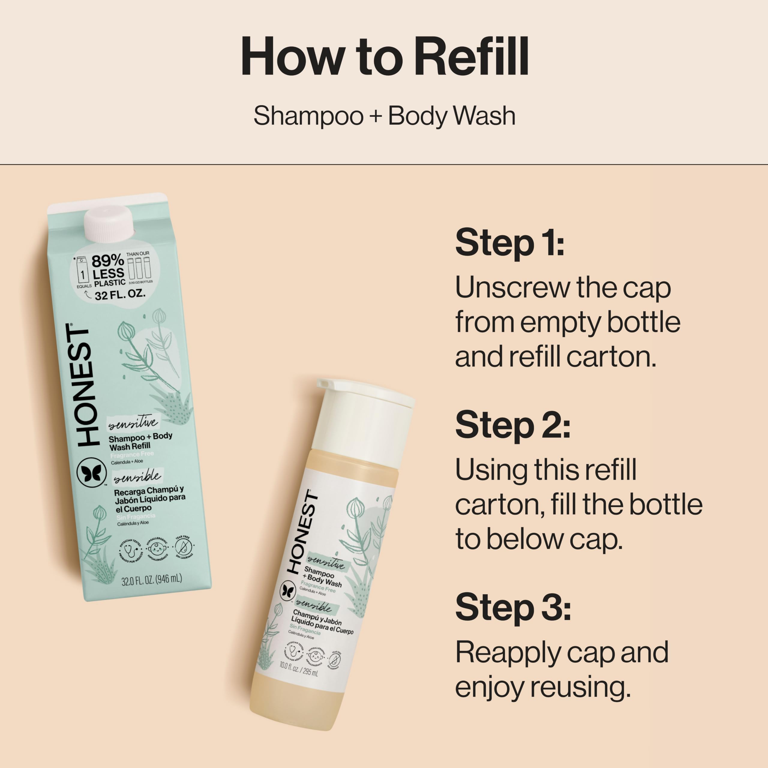 The Honest Company 2-in-1 Cleansing Shampoo Body Wash Gentle for Baby, Naturally Derived, Tear-free, Hypoallergenic, Lavender Calm, 18 fl oz Halalzen