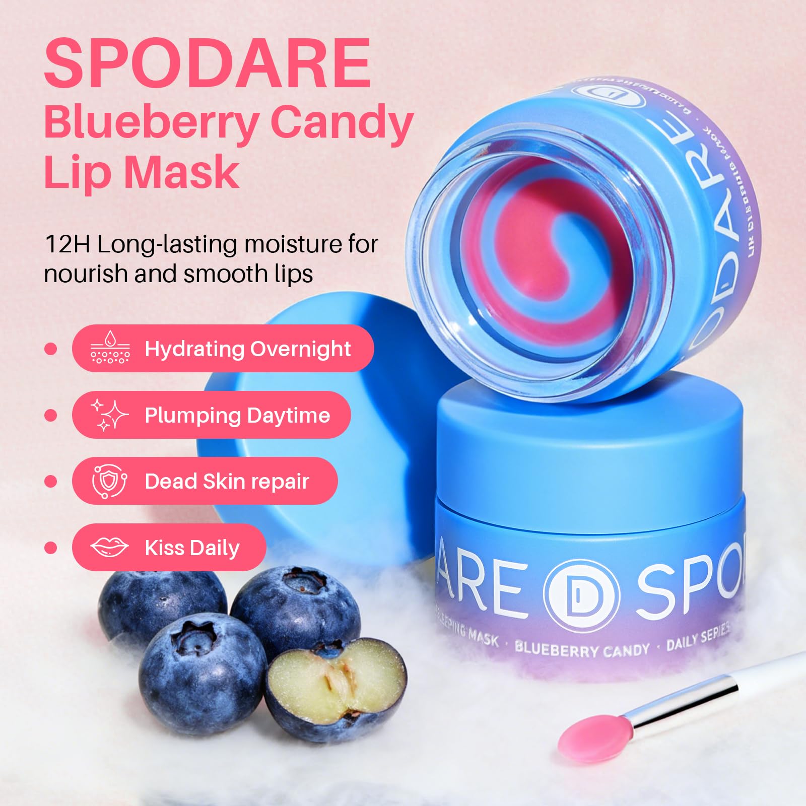 SPODARE Lemon Lip Mask, Hydrating Overnight Lip Sleeping Mask, Lip Moisturizer for Dry Cracked Lips Care, Dual-Color Lips Balm for Nourishing and Softening Lips, Minimizes Fine Lines - 12g Halalzen