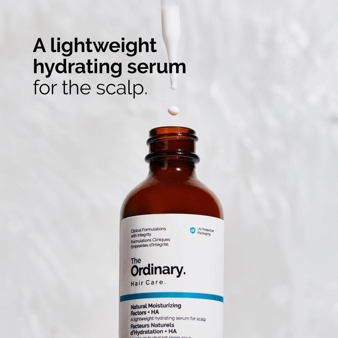 The Ordinary Haarpflege Natural Moisturizing Factors + Hyaluronic Acid, leichtes hydrierendes Kopfhautserum mit Hyaluronsäure und Squalan, 60 ml
