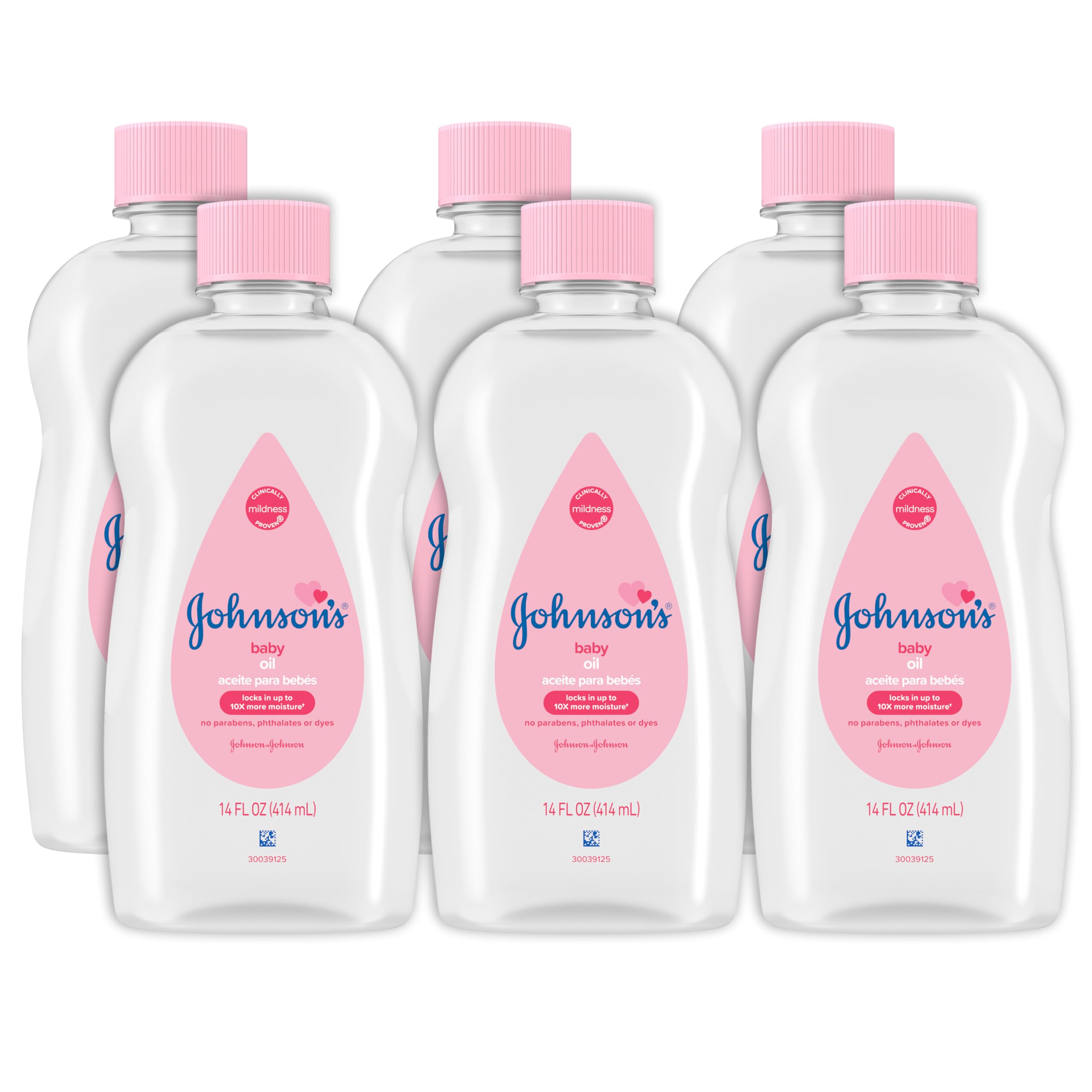Johnson's Baby Oil, Pure Mineral Oil to Prevent Moisture Loss for Newborn, Kids, & Adults, Gentle, Soothing Baby Massage Oil, Dry Skin Relief, Hypoallergenic, Original Scent, Baby Essentials, 3 fl. oz Halalzen