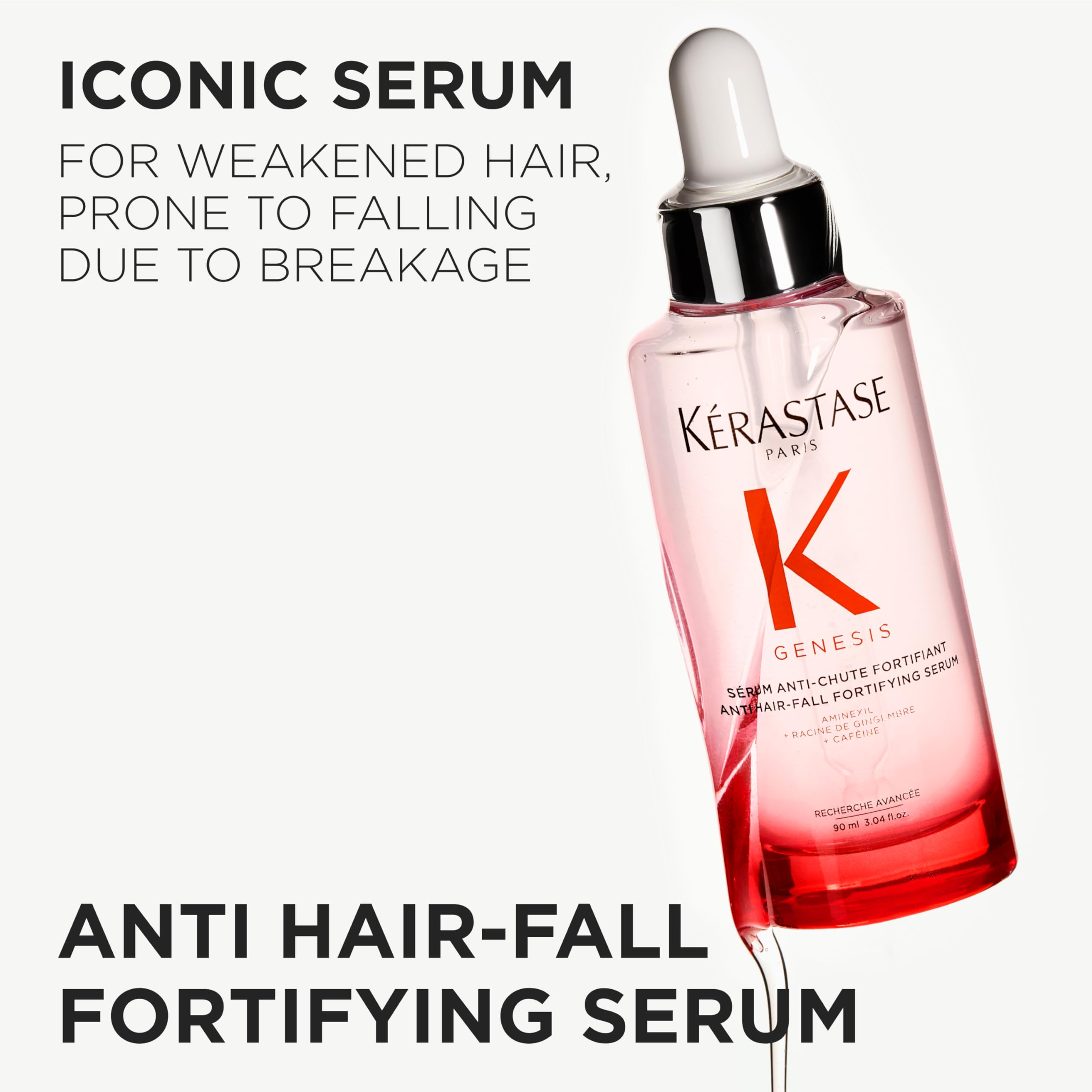 Kérastase Genesis Hair Serum, For Weakened Hair Prone to Hair Loss, With Ginger Root & Edelweiss Flower