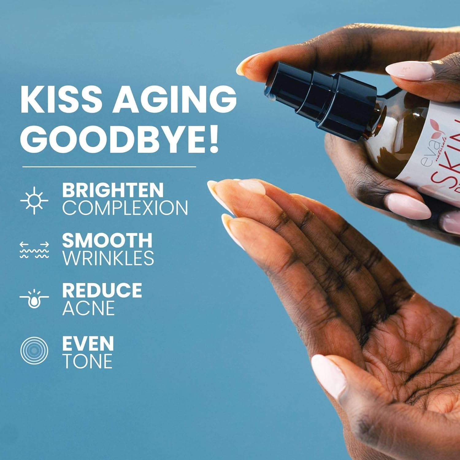 Eva Naturals Vitamin C+ Serum for Face – Anti-Aging Facial Serum with Niacinamide, Retinol, Hyaluronic Acid, Salicylic Acid & Rosehip Oil for Dark Spots, Uneven Skin Tone & Radiant Glow (30 mL)