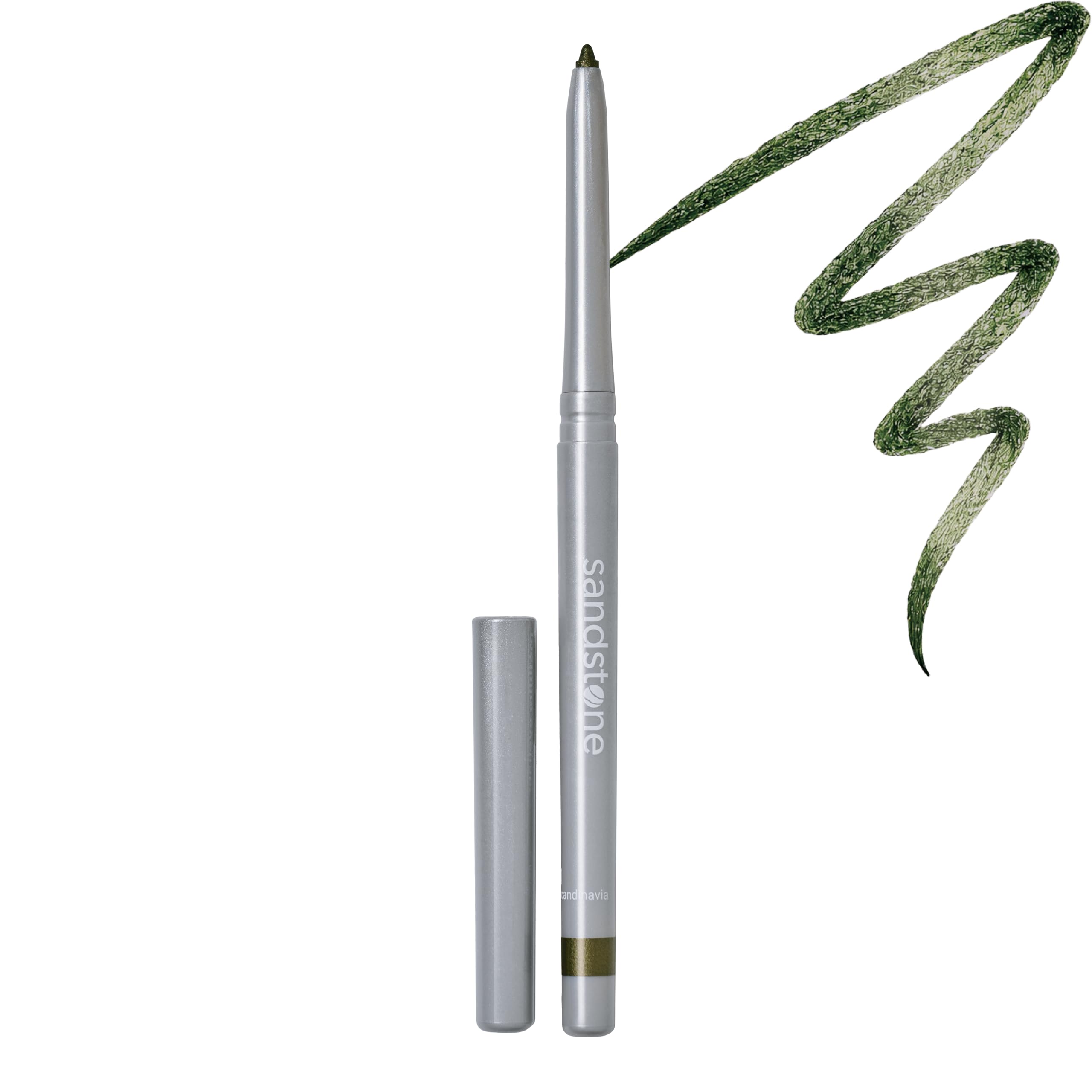Sandstone Scandinavia Waterproof Eyeliner Pencil - Long-Lasting Gel Eye Liner for Sensitive Eyes - Hypoallergenic & Smudge-Proof - Fragrance-Free, Vegan & Allergy Tested (Black) Halalzen