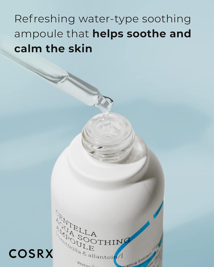 COSRX Hydrium Centella Aqua Soothing Ampoule | 40ml/1.35 fl.oz | Centella Asiatica (Cica) 42% Lightweight Facial Moisturiser Essence | Daily Serum | Korean Skin Care, Animal Testing Free, Paraben Free Halalzen
