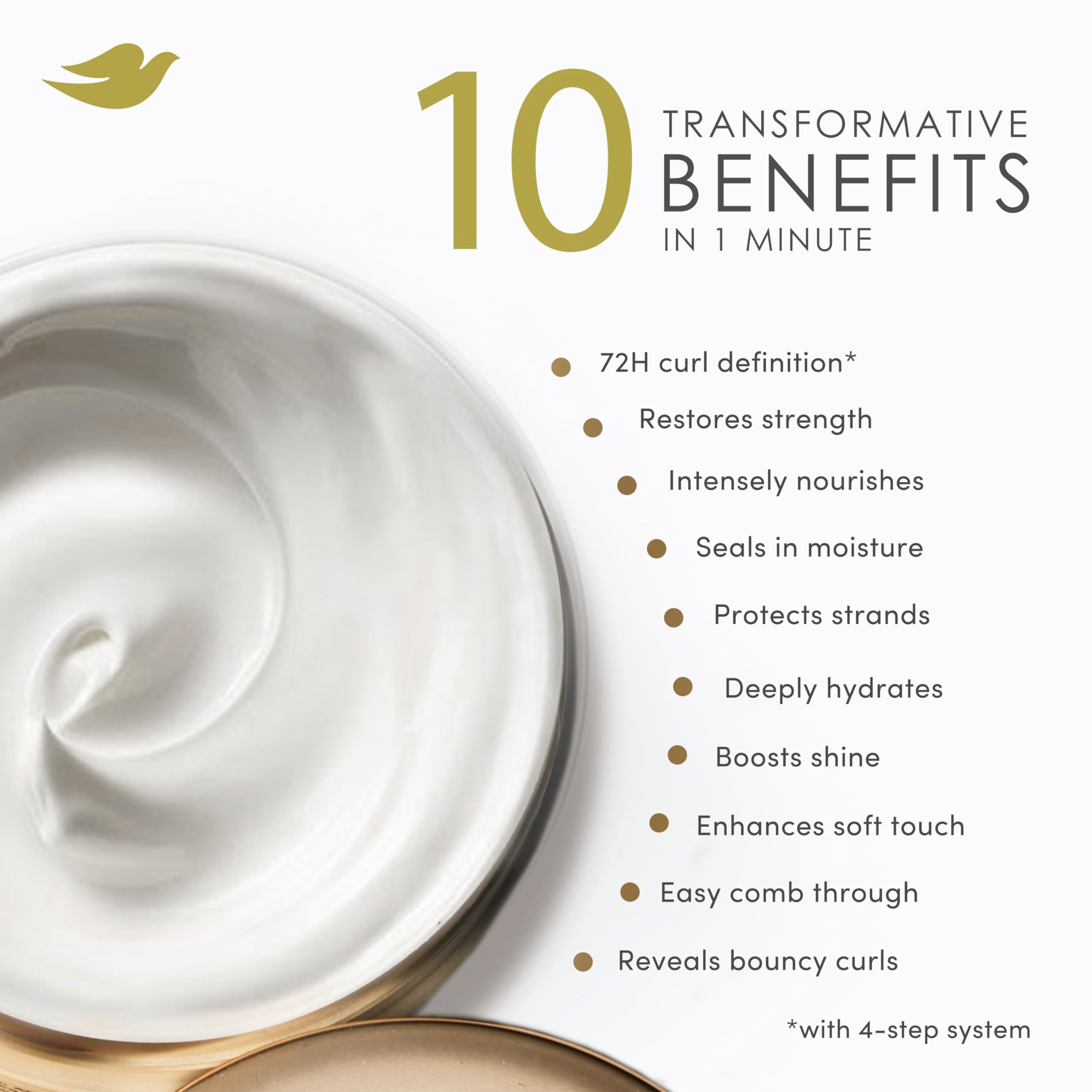 Dove Hair Intensive Repair 10in1 Serum Mask for Damaged Hair with Bio-Protein Care Technology and Amino Serum 9.2 fl oz Halalzen