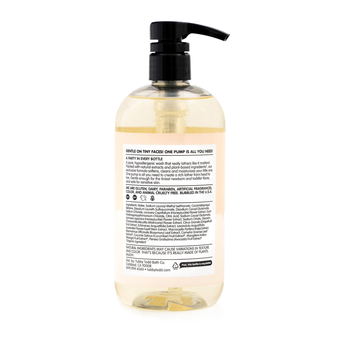 TUBBY TODD Hair + Body Wash - Baby Shampoo and Body Wash - Gentle, Natural Baby Wash for Newborns, Babies, and Toddlers - Non-Toxic and Hypoallergenic - Fragrance-Free, 2 Pack, 8.5oz & 25oz Halalzen