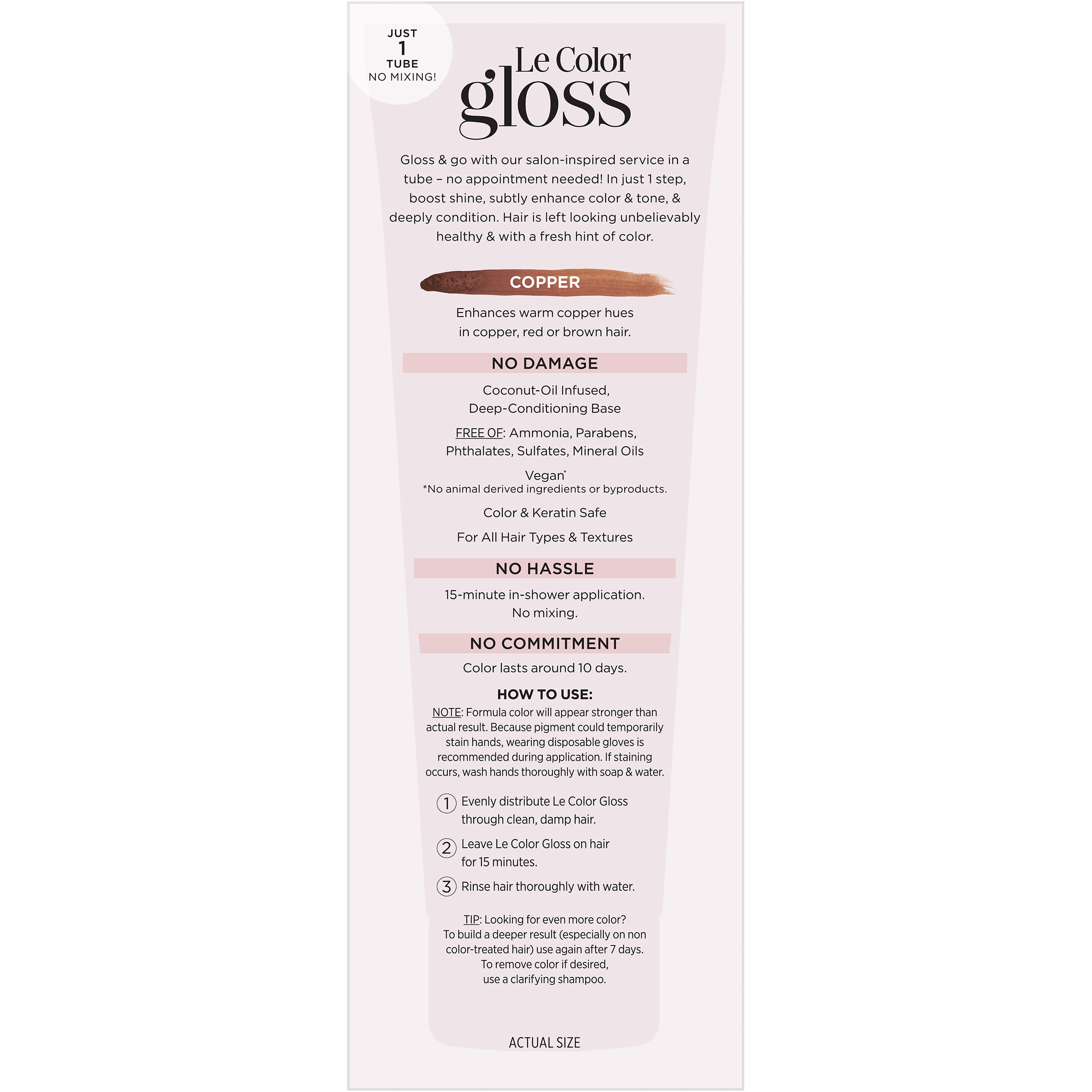 L’Oreal Paris Le Color Gloss One Step In-Shower Toning Hair Gloss for Bleached Hair, Neutralizes Brass, Conditions & Boosts Shine, Platinum Pearl, 4 Ounce