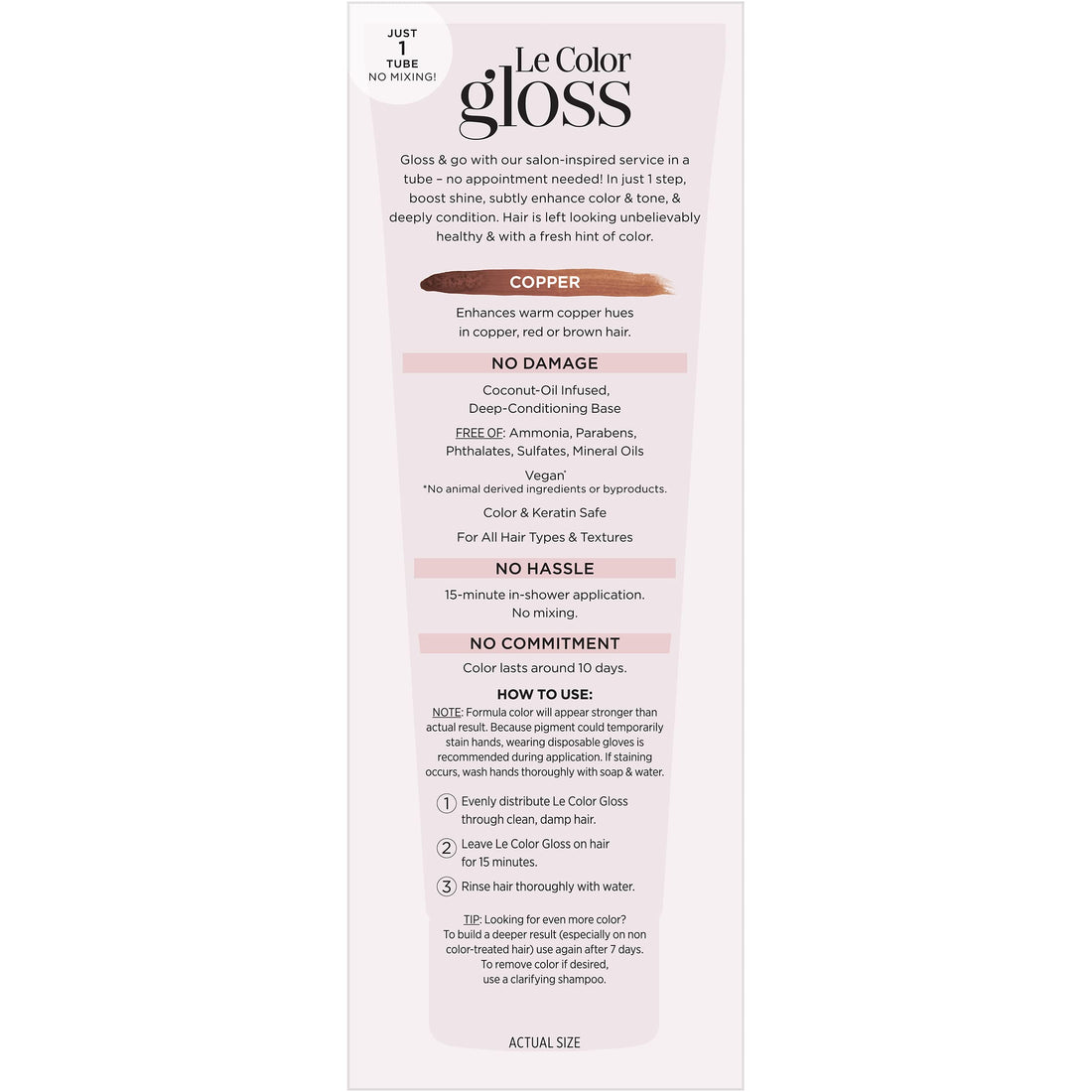 L’Oreal Paris Le Color Gloss One Step In-Shower Toning Hair Gloss for Bleached Hair, Neutralizes Brass, Conditions & Boosts Shine, Platinum Pearl, 4 Ounce