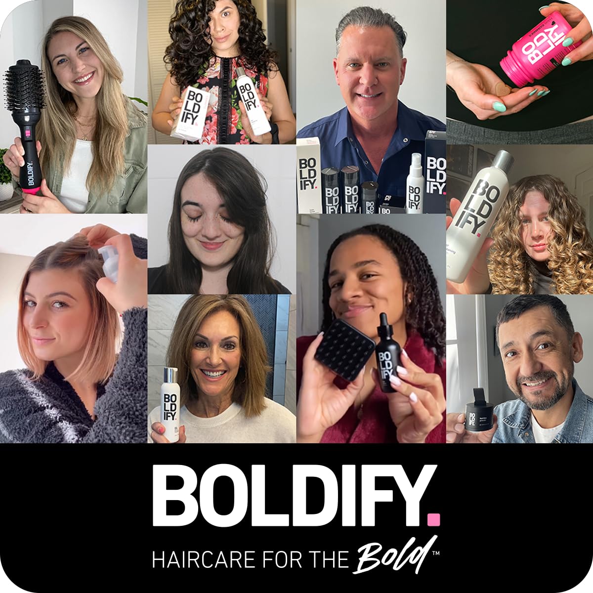 BOLDIFY Four Ended Hairline Powder Brush - Precision Hair Makeup Brush Set with Sponge Tip for Seamless Blending - Ideal as a Hair Concealer/Contour, Root Touch Up Halalzen