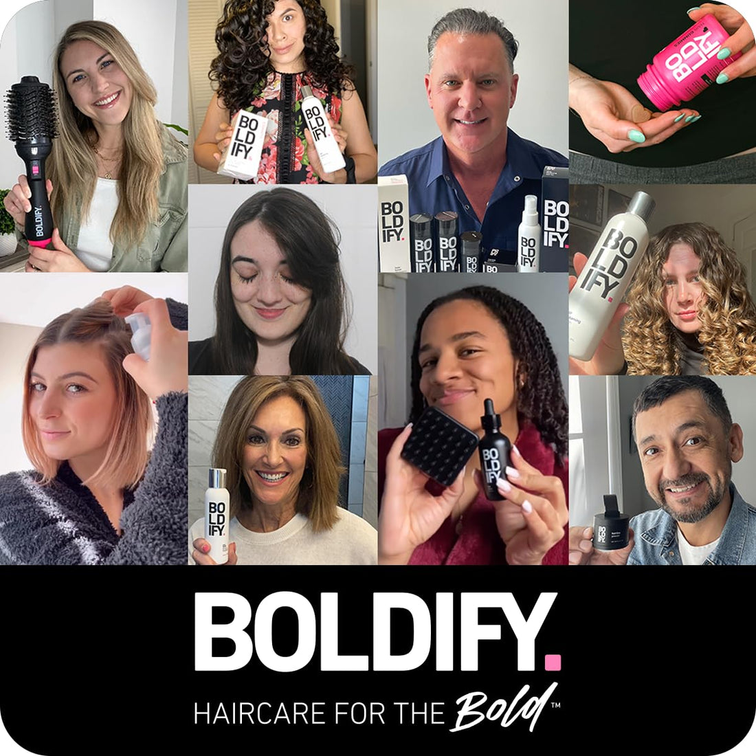 BOLDIFY Four Ended Hairline Powder Brush - Precision Hair Makeup Brush Set with Sponge Tip for Seamless Blending - Ideal as a Hair Concealer/Contour, Root Touch Up Halalzen