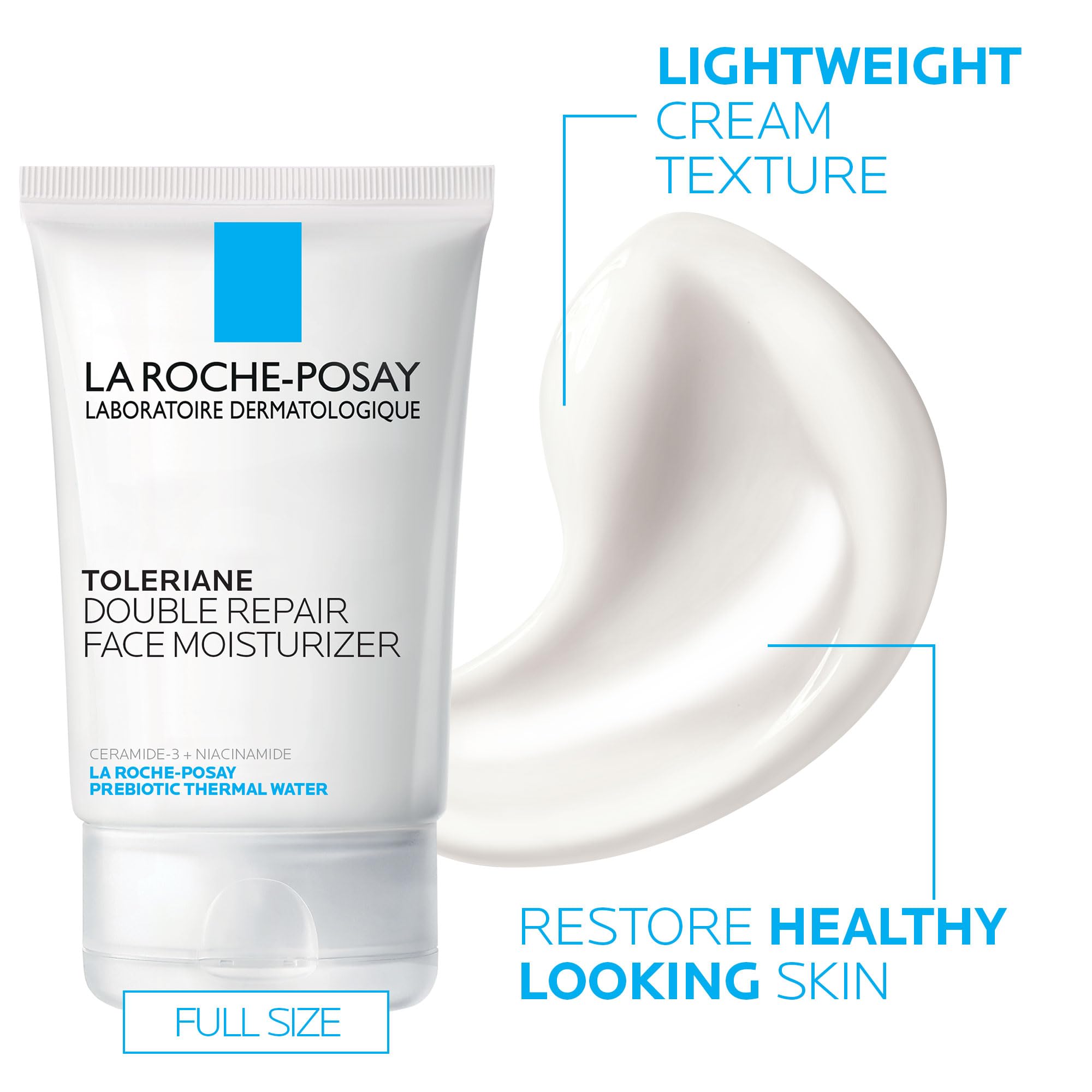 La Roche-Posay Toleriane Double Repair Face Moisturizer, Daily Moisturizer Face Cream with Ceramide & Niacinamide for All Skin Types, Immediate Comfort & Long Lasting Hydration, Fragrance Free Halalzen