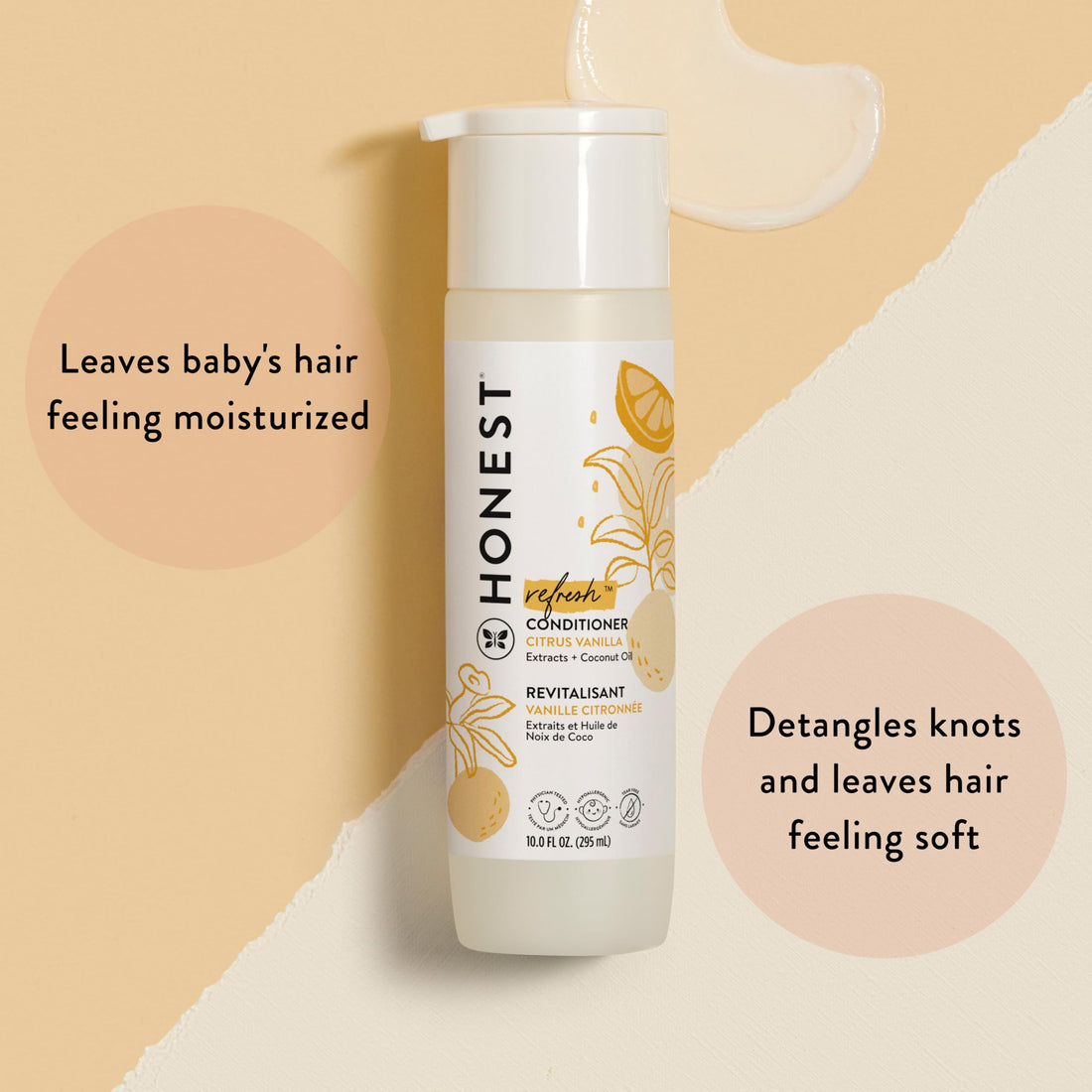 The Honest Company Baby Shampoo, Body Wash & Conditioner Duo, 2-in-1 Cleansing, Silicone-Free, Naturally Derived, Lavender Calm Scent, 20 fl oz Halalzen