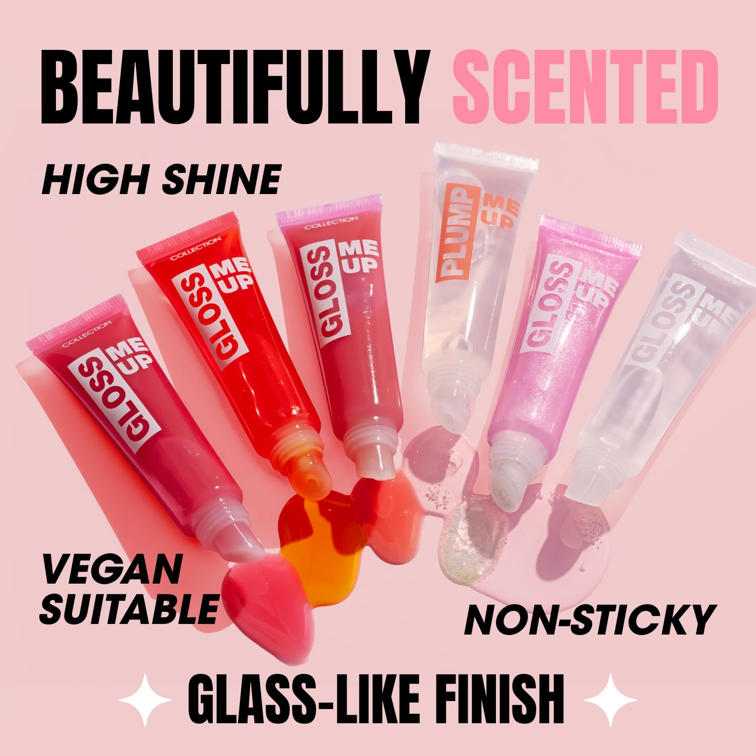 Collection Cosmetics Plumping, High-Shine, Non-Sticky, Plump Me Up Scented Lip Gloss, 10ml, Clear, Peppermint Halalzen