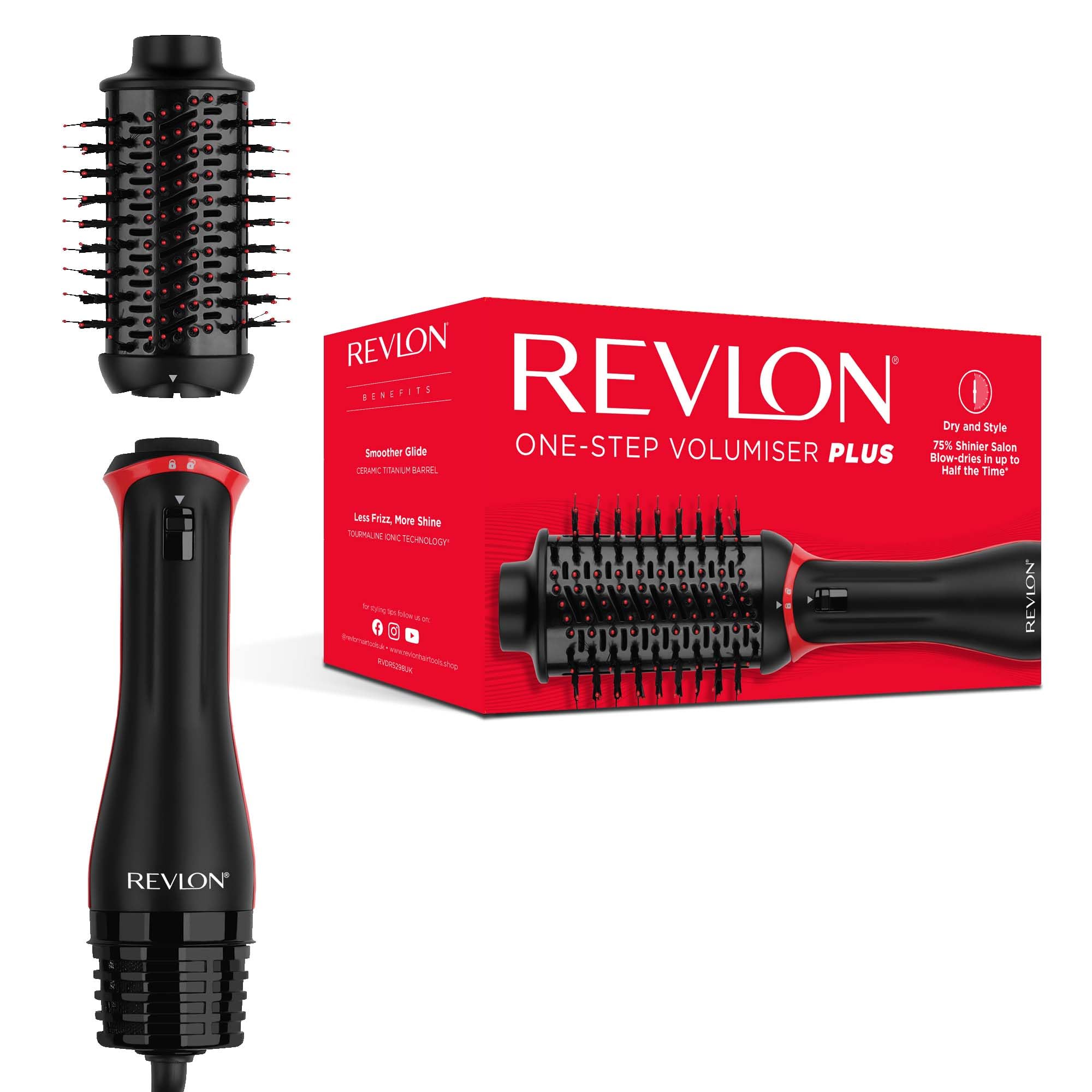 REVLON One-StepTM Blow-Dry Multi Air Styler 5-in-1 (Detachable Heads, Curler, Dryer, Volumiser, Styler and Shape Enhancer). RVDR5370 Halalzen