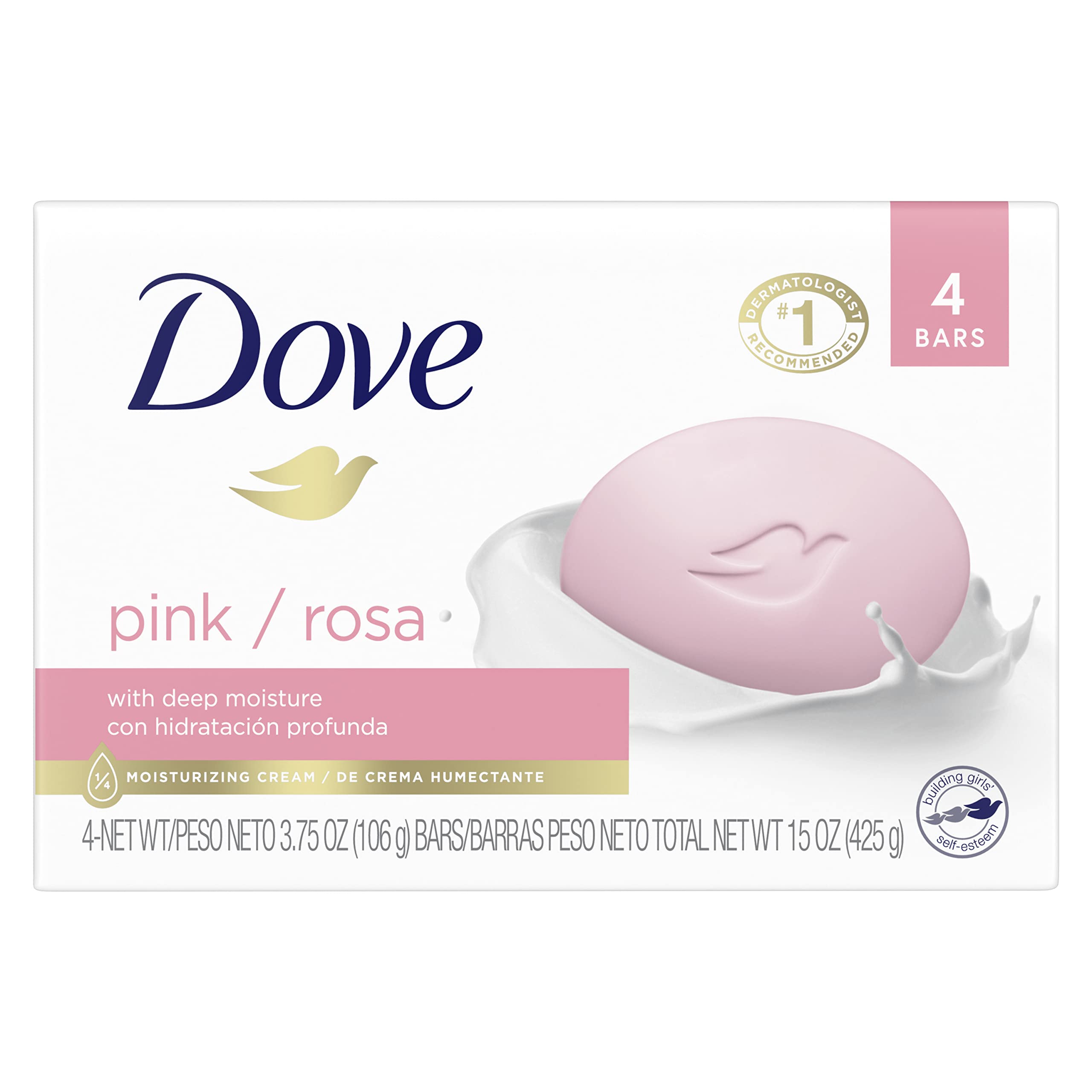 Dove Beauty Bar Soap Shea Butter, 8 Bars for Nourished, Radiant Skin, Enriches Skin 3.75 oz