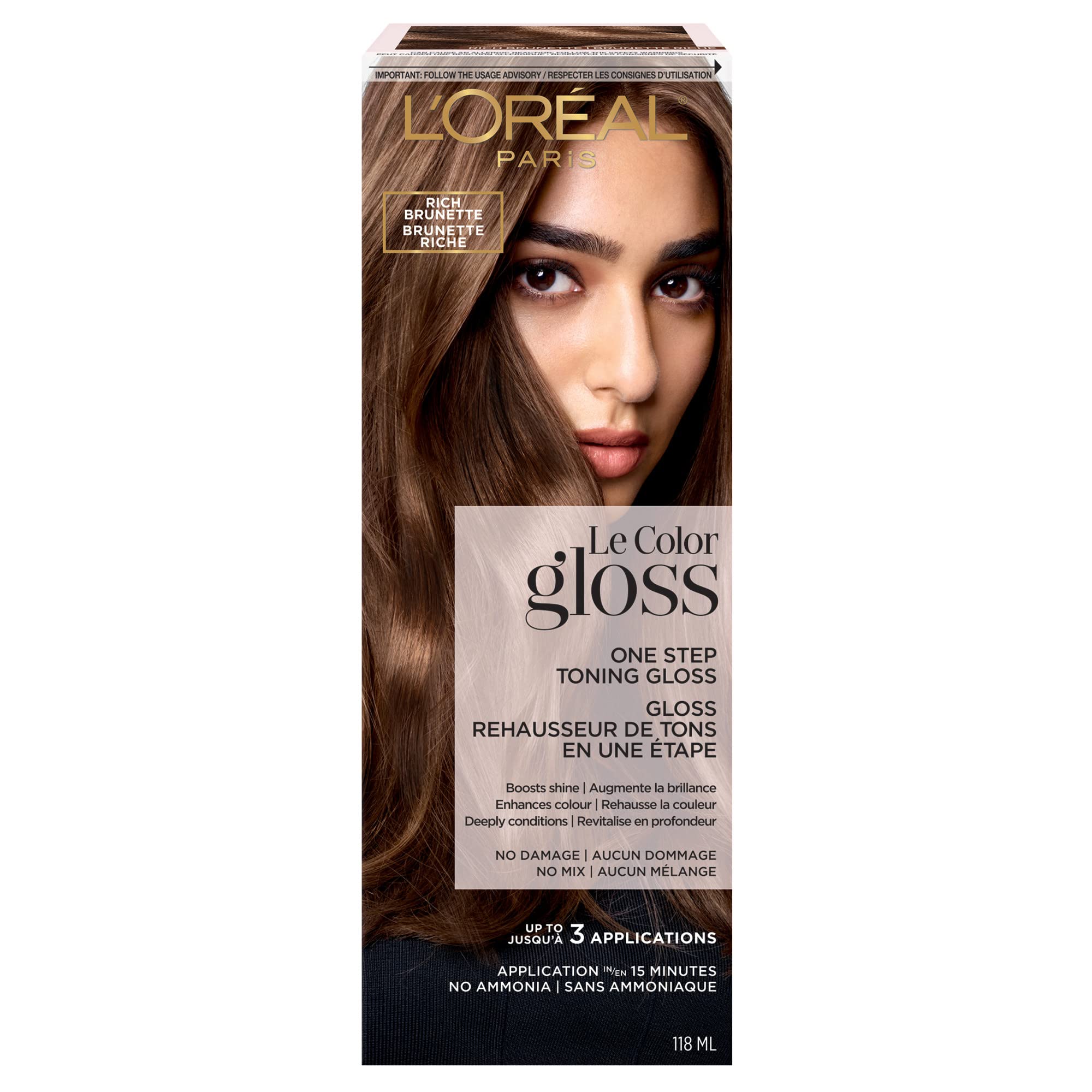 L’Oreal Paris Le Color Gloss One Step In-Shower Toning Hair Gloss for Bleached Hair, Neutralizes Brass, Conditions & Boosts Shine, Platinum Pearl, 4 Ounce