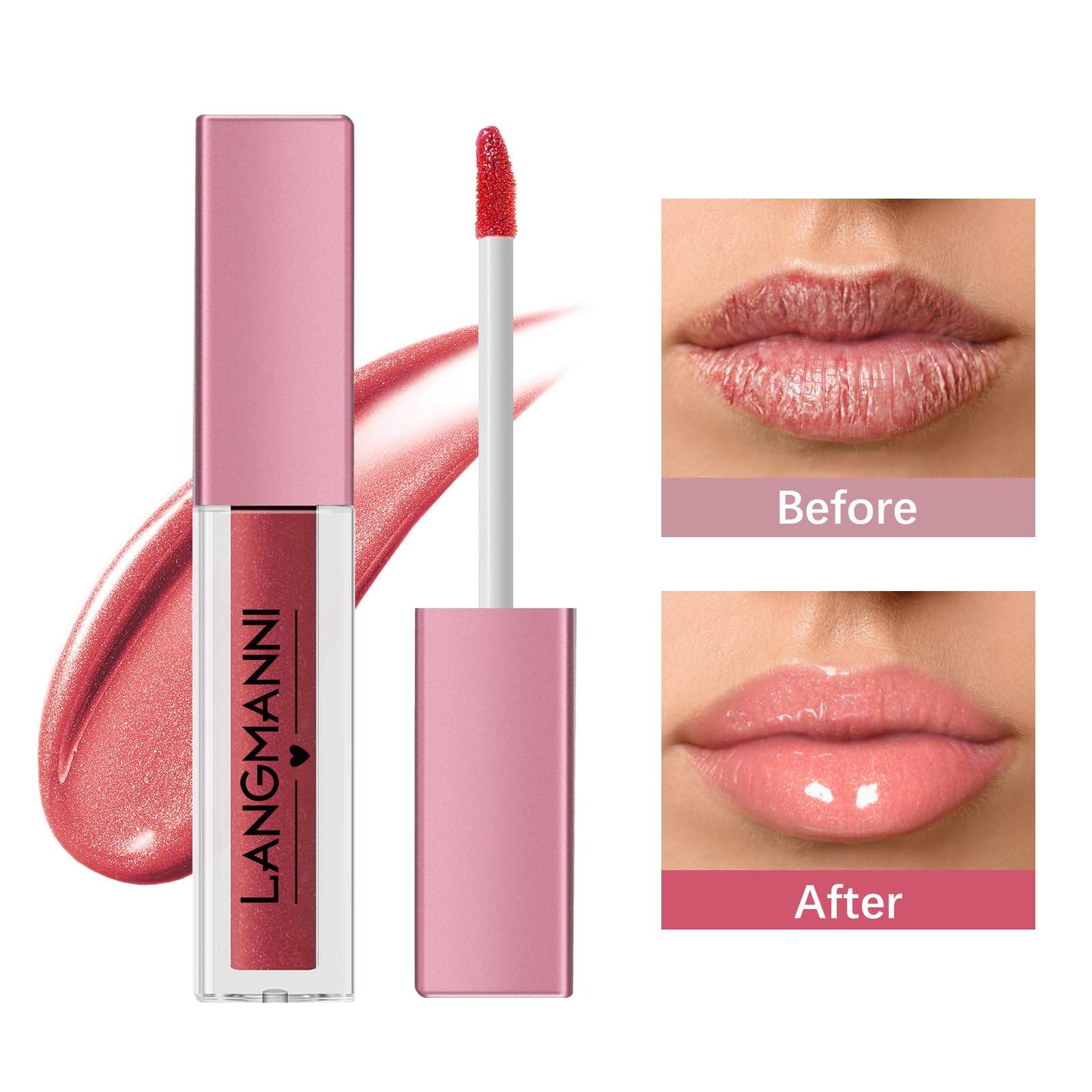 LANGMANNI 12Pcs Lip gloss Collection Makeup Set,Shiny Smooth Soft Liquid Lip Glosses Lip Stain With Rich Varied Colors For Girls And Women Makeup(Color-A) Halalzen