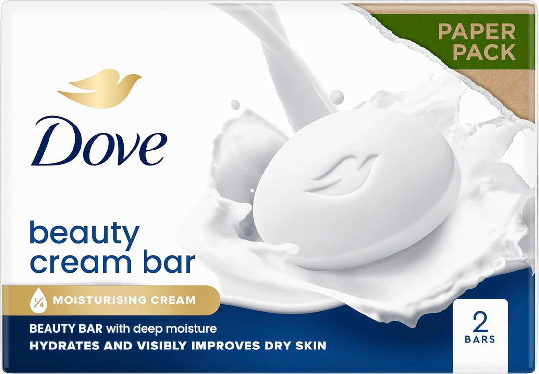 Dove Original Beauty Bar Soap with ¼ moisturising cream for softer, smoother, healthier-looking skin 2x 90 g Halalzen