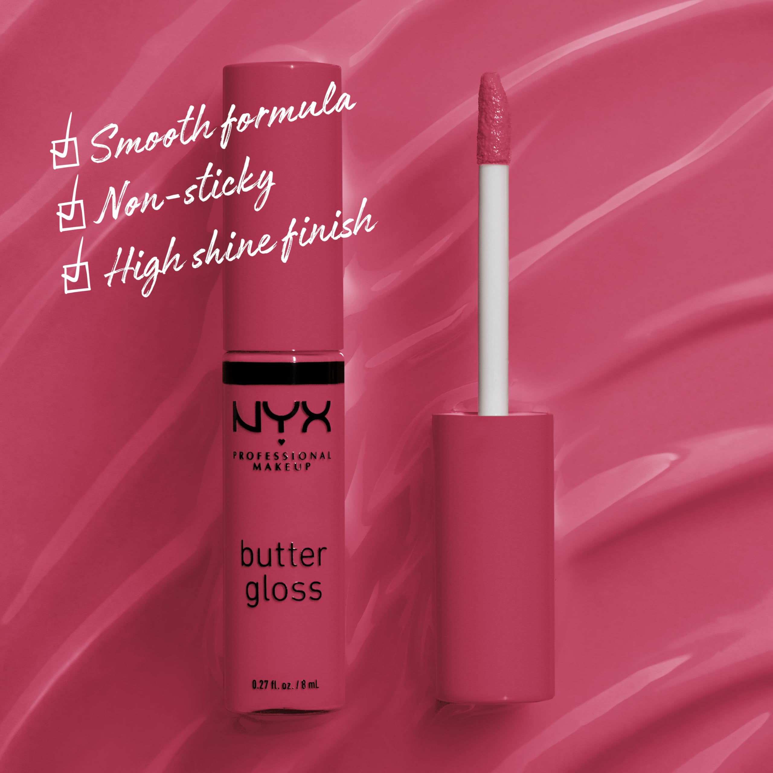 NYX PROFESSIONAL MAKEUP Butter Gloss, Non-Sticky Lip Gloss - Madeleine (Mid-Tone Nude)