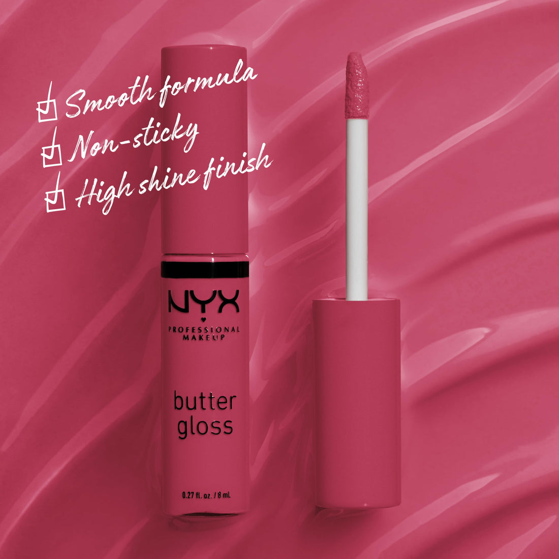 NYX PROFESSIONAL MAKEUP Butter Gloss, Non-Sticky Lip Gloss - Madeleine (Mid-Tone Nude)