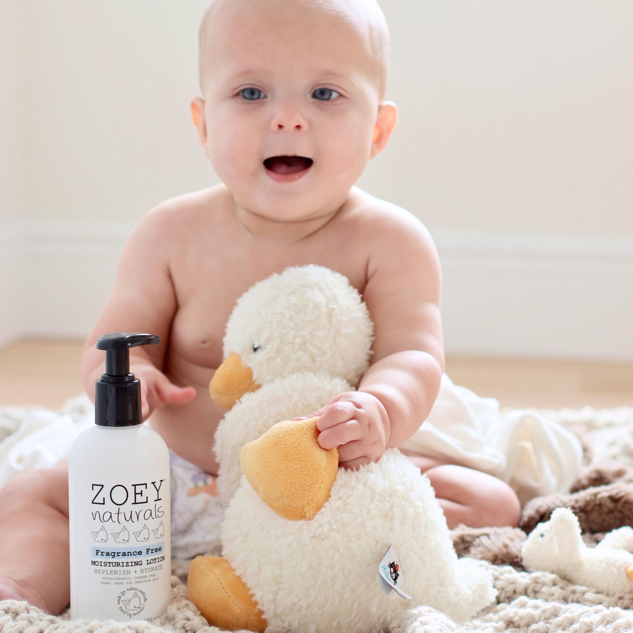 Zoey Naturals Sweet Citrus Baby Lotion - Enriched with Shea, Apricot Oil, Aloe & Avocado - Soothes & Moisturizes with Orange & Pomegranate - Gentle for Eczema Skin, Made in USA Halalzen