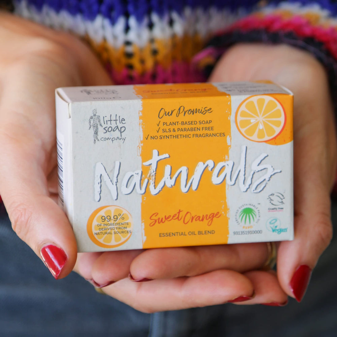 Little Soap Company Natural Range - Citrus & Lavender Soap Bar 100g | Vegan, Cruelty Free & Eco Friendly Body, Face & Hand Soap | Free from SLS & Parabens | Antibacterial with Cleansing Essential Oils Halalzen