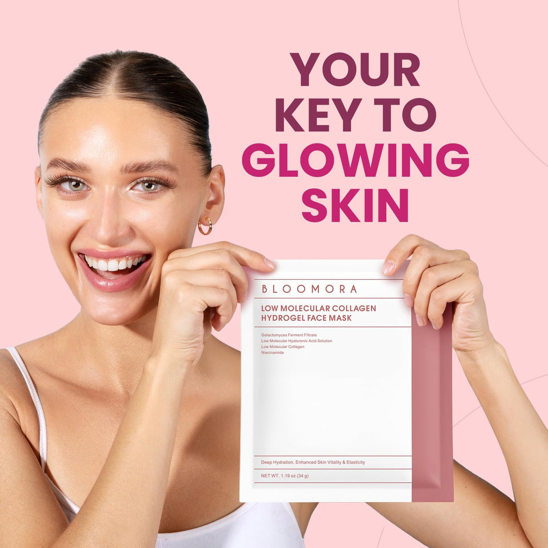 10 Pack Mixed Face Mask Set with Collagen – Hydrating Sheet Mask Skincare Set for Radiant, Fresh & Nourished Skin, Moisturising Facial Masks for Women & Men
