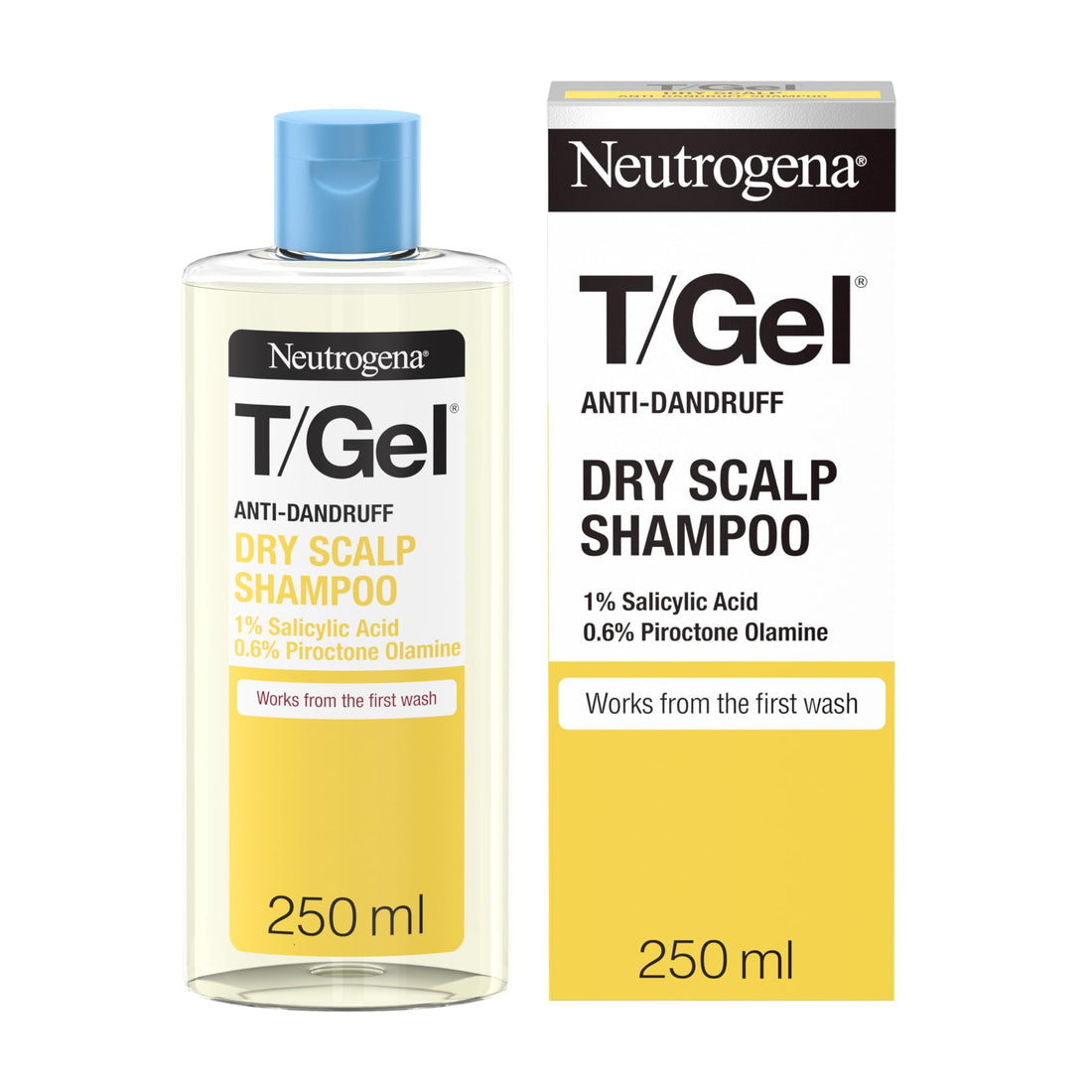 Neutrogena T/Gel 2 in 1 Anti-Dandruff Shampoo and Conditioner (1x 250ml), Shampoo and Conditioner to Help Fight Dandruff From First Wash, Haircare for Soft, Shiny Healthy-Looking Hair and Scalp Halalzen