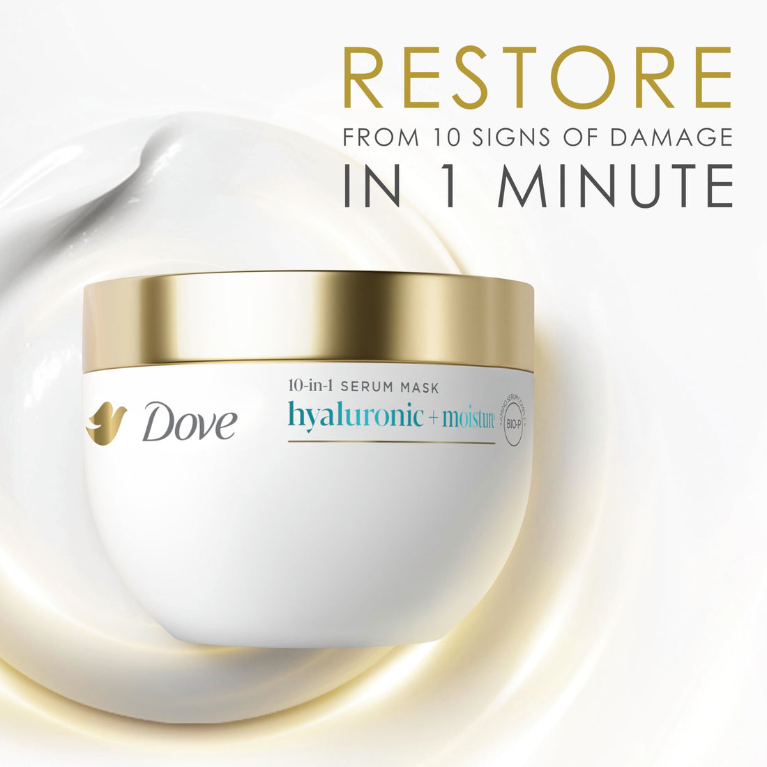 Dove Hair Intensive Repair 10in1 Serum Mask for Damaged Hair with Bio-Protein Care Technology and Amino Serum 9.2 fl oz Halalzen