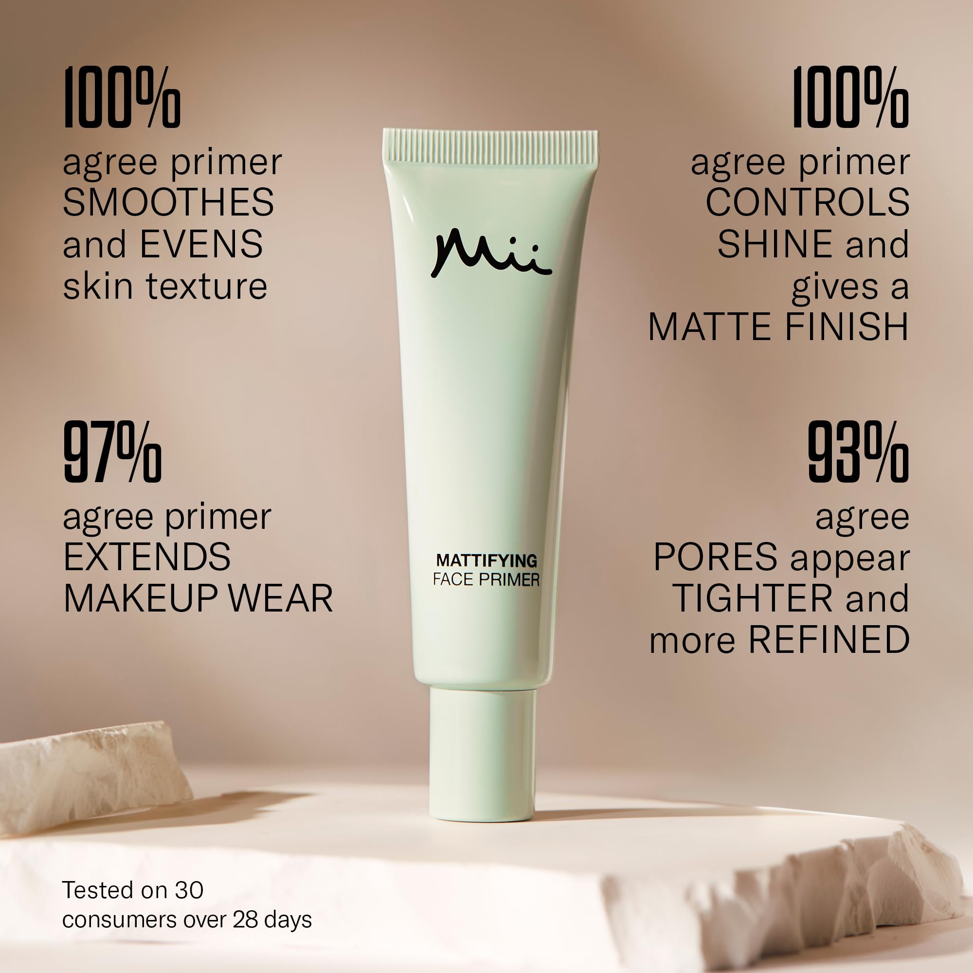 Mii Cosmetics Primer Makeup, Smoothing Face Prep, Blurs Fine Lines and Pores, Firms and Plumps, Longer Lasting, 30 ml Halalzen