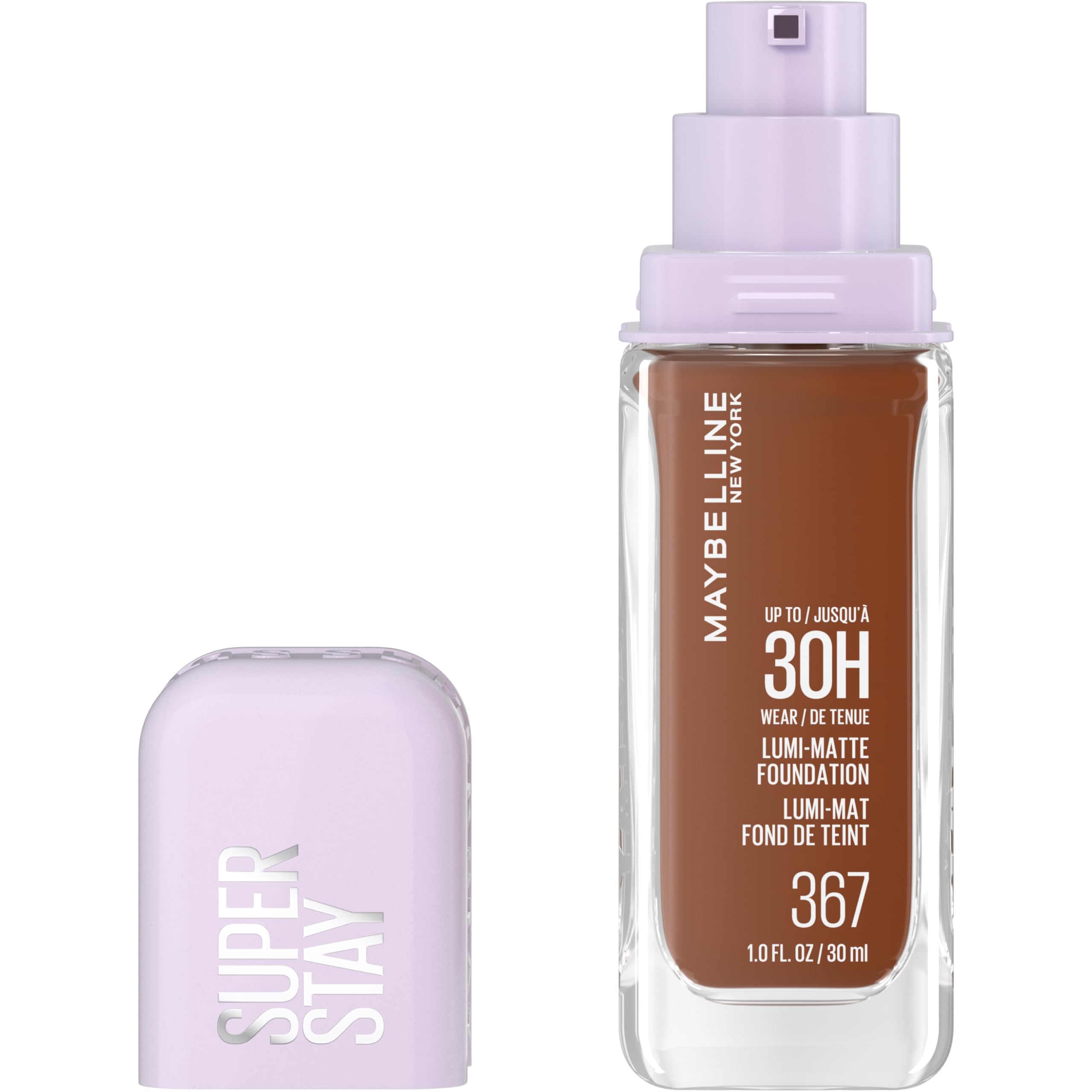 Maybelline Super Stay Lumi-Matte Foundation, Lightweight and Buildable Full Coverage Foundation Makeup For Up To 30HR Wear, 125, 1 Count