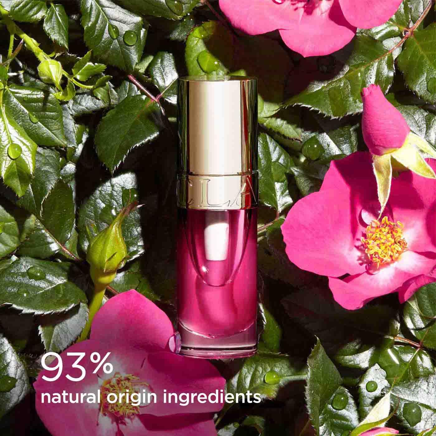 Clarins Lip Comfort Oil 7ml| Hydrating, Nourishing and Moisturising Lip Oil | Sheer, High Shine Finish | Soothes, Comforts and Protects Lips | Visibly Plumps | 93% Natural Ingredients