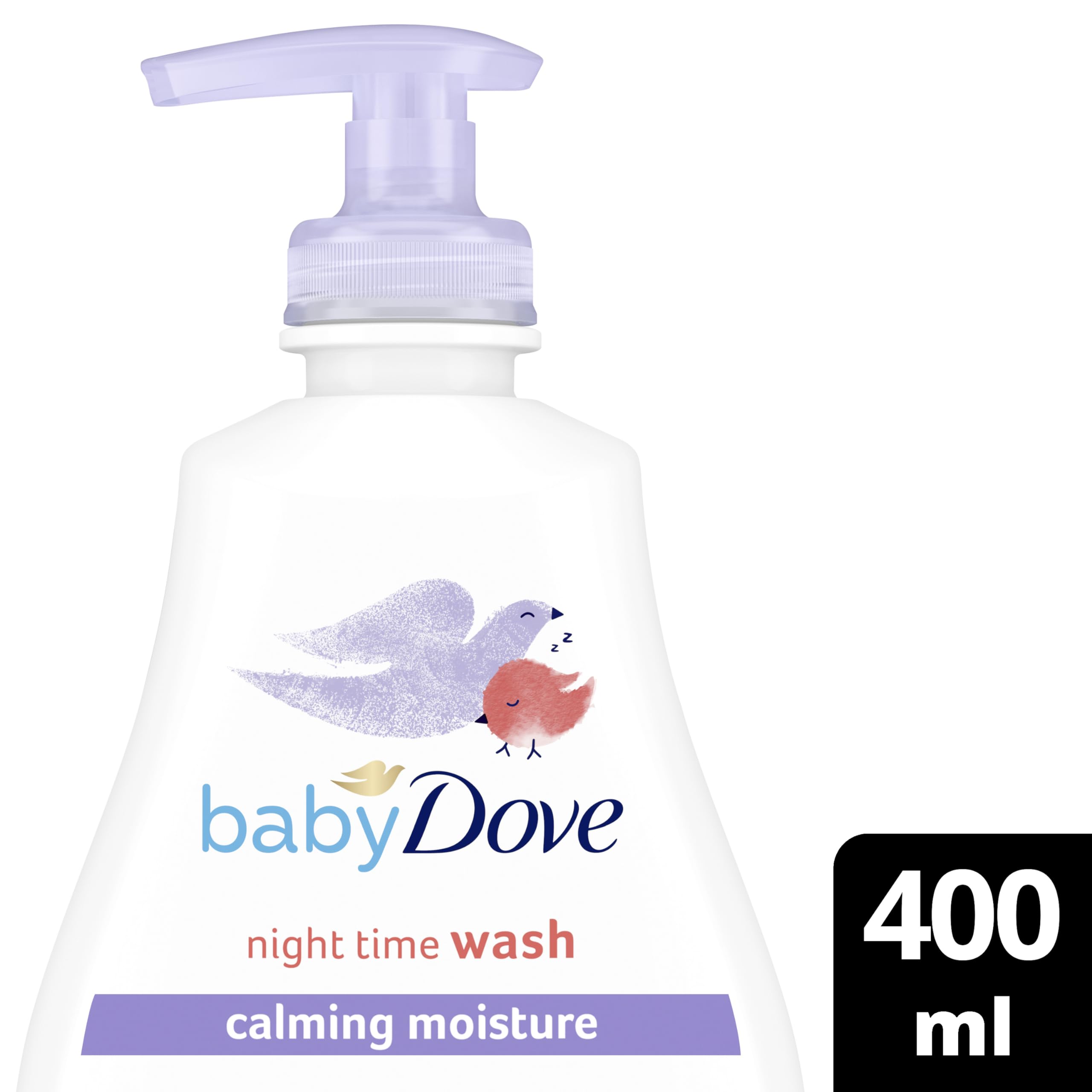 Baby Dove Calming Moisture Head to Toe Wash – Gentle Chamomile Baby Wash for Sensitive Skin, Relaxes & Soothe Before Bed, 3 x 400ml