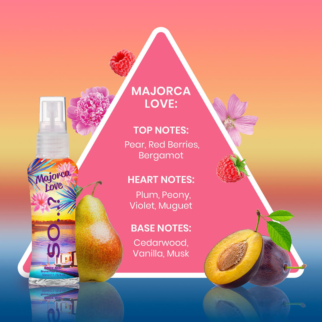 So…? Escapes Womens Gift Set, with Ibiza Dream, Bali Breeze, Mykonos Nights & Majorca Love, Fragrance Spray Set (4 x 50ml) Halalzen