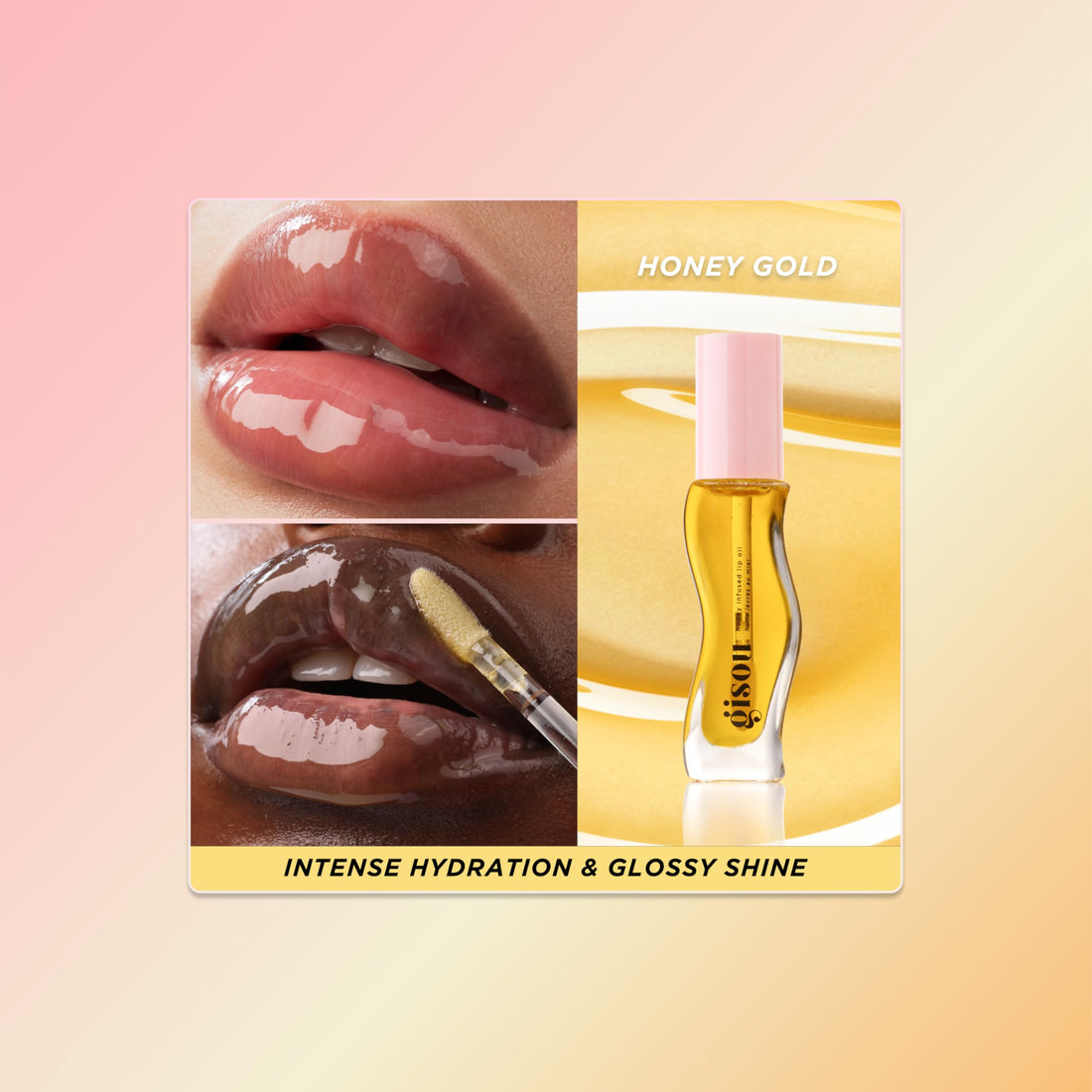 Gisou Honey Infused Lip Oil – Hydrating & Glossy Lip Oil with Jojoba Seed Oil, Non-Sticky Shine, Fresh Honey, 0.27 Fl Oz Halalzen
