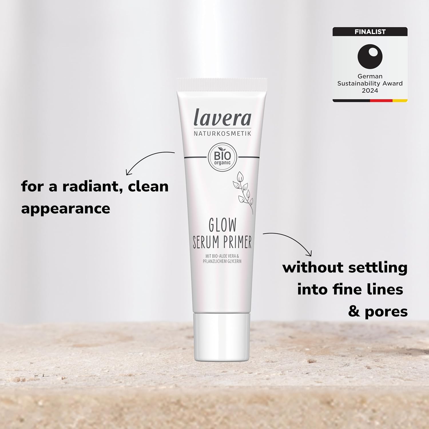 lavera Glow Serum Primer - gently melts into the skin - radiant, well-groomed appearance - naturally radiant glow - vegan - natural cosmetics - 30 ml Halalzen