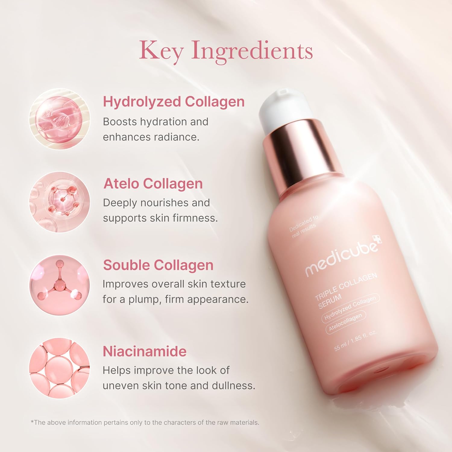 medicube Triple Collagen Serum 55ml - Nourish dull skin with Triple Collagen Complex - A lightweight serum with Niacinamide and Hyaluronic Acid - Korean Skincare Halalzen