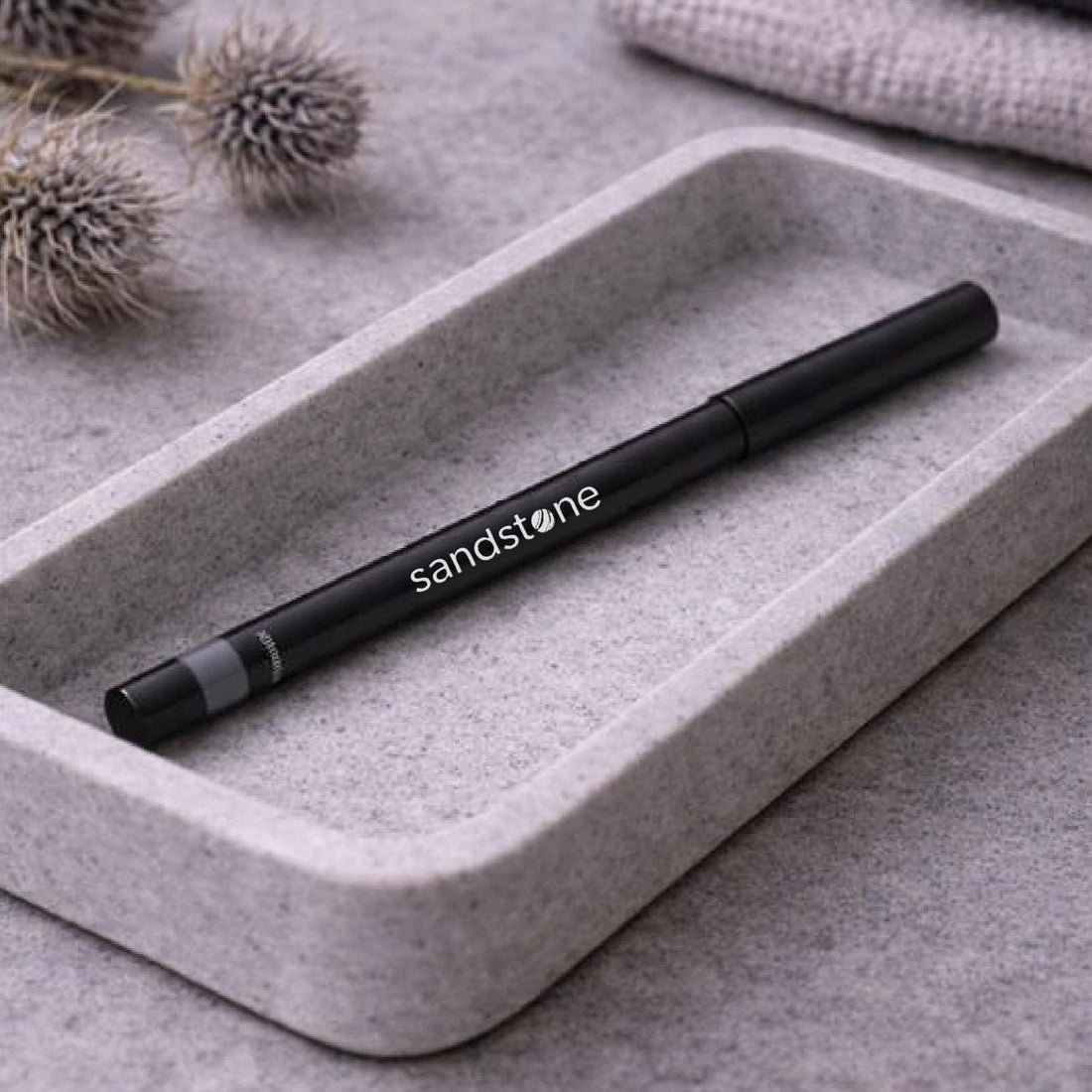 Sandstone Scandinavia Waterproof Eyeliner Pencil - Long-Lasting Gel Eye Liner for Sensitive Eyes - Hypoallergenic & Smudge-Proof - Fragrance-Free, Vegan & Allergy Tested (Black) Halalzen