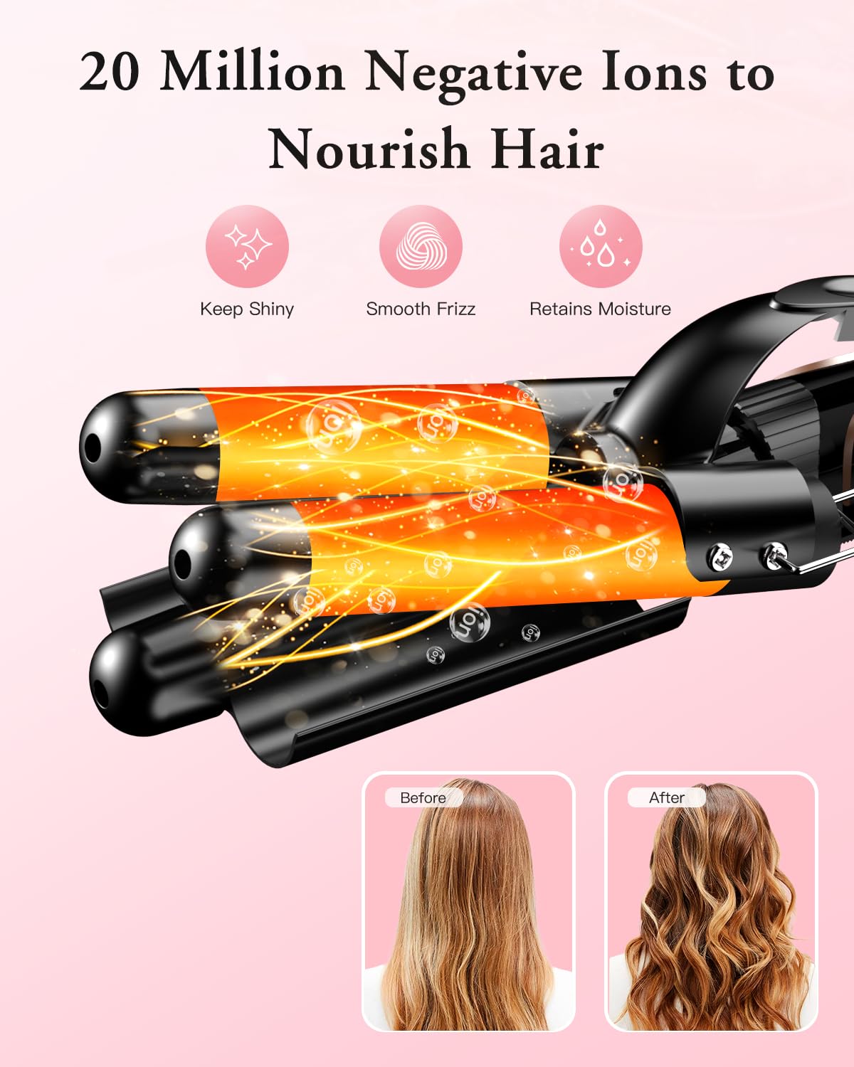 BESTOPE PRO 5 in 1 Curling Iron Set, Negative Ion Hair Curler with Thermal Brush & 5 Interchangeable Ceramic Barrels (0.35"-1.5"), Fast Heating Styling Tool for All Hair Types, Ideal Gifts for Women Halalzen