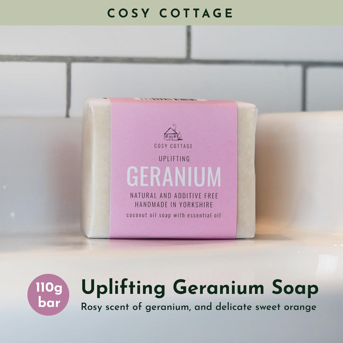 Cosy Cottage Therapeutic Hempseed & Patchouli Oil Soap Bar – 110g | Handmade, Natural & Moisturising Cleanser | Plastic Free, Palm Oil Free, SLS Free | Shower & Bath Soap | Gift for Women Halalzen