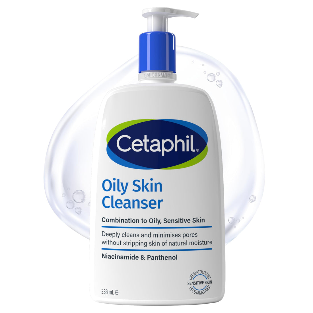 Cetaphil Oily Skin Cleanser, 473ml, Face Wash, For Combination to Oily Sensitive Skin, With Niacinamide, Packaging May Vary