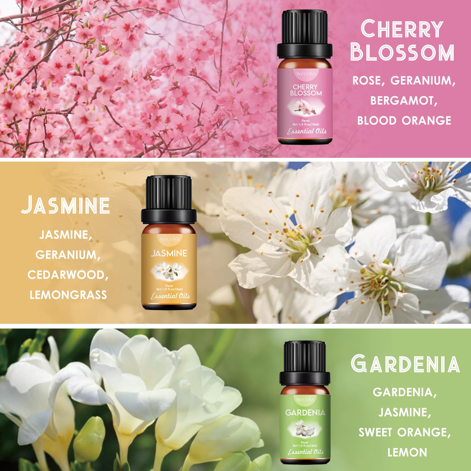 Premium Hotel Fragrance Oil Collection for Diffusers, Essential Oils for Diffusers for Home, Hotel Diffuser Fragrance Oils,Spa & Candle Making, White Tea, Citrus Luxe, Velvet Night and More - 6x10ml