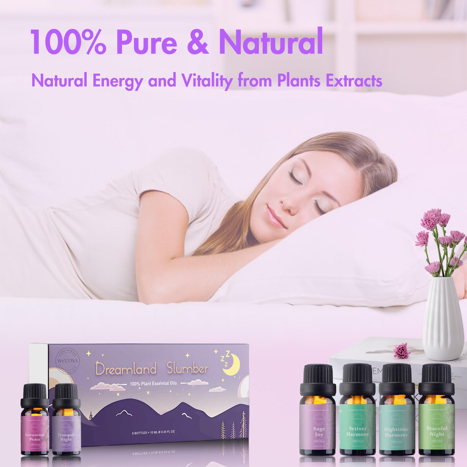 Premium Hotel Fragrance Oil Collection for Diffusers, Essential Oils for Diffusers for Home, Hotel Diffuser Fragrance Oils,Spa & Candle Making, White Tea, Citrus Luxe, Velvet Night and More - 6x10ml