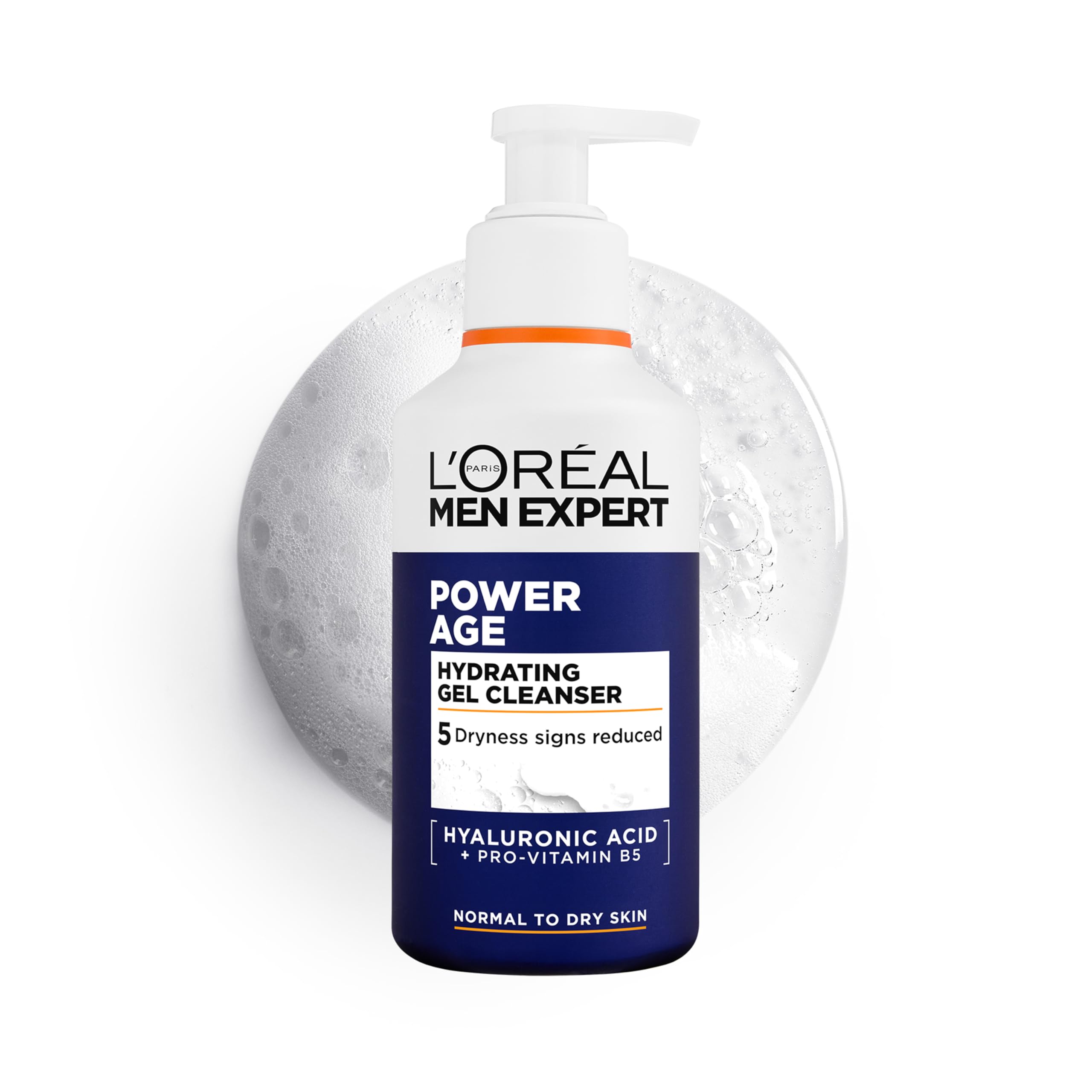 L'Oréal Men Expert Derma Control Purifying Cleansing Gel for Oily & Blemish-Prone Skin, Salicylic Acid & Niacinamide Deep Cleanser, Removes Dead Skin Cells, Unclogs Pores, 260ml