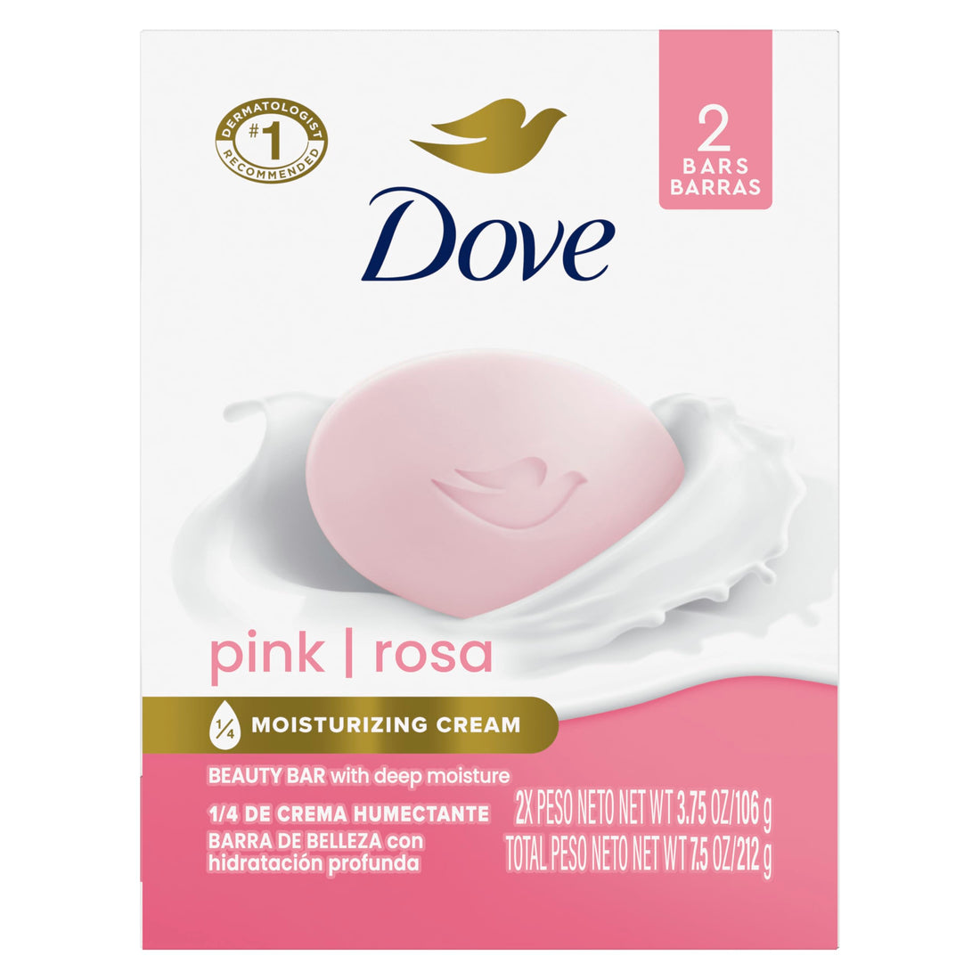 Dove Beauty Bar Soap Shea Butter, 8 Bars for Nourished, Radiant Skin, Enriches Skin 3.75 oz