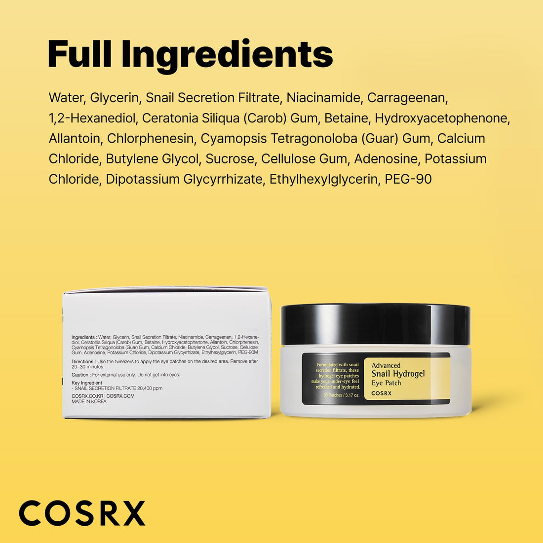 COSRX Advanced Snail 92 All in One Cream Korean Snail Mucin Face Cream & Gel Moisturiser for Dry Sensitive and Anti Aging Skin, Daily Soothing and Moisturising Cream, Korean Skincare 100g