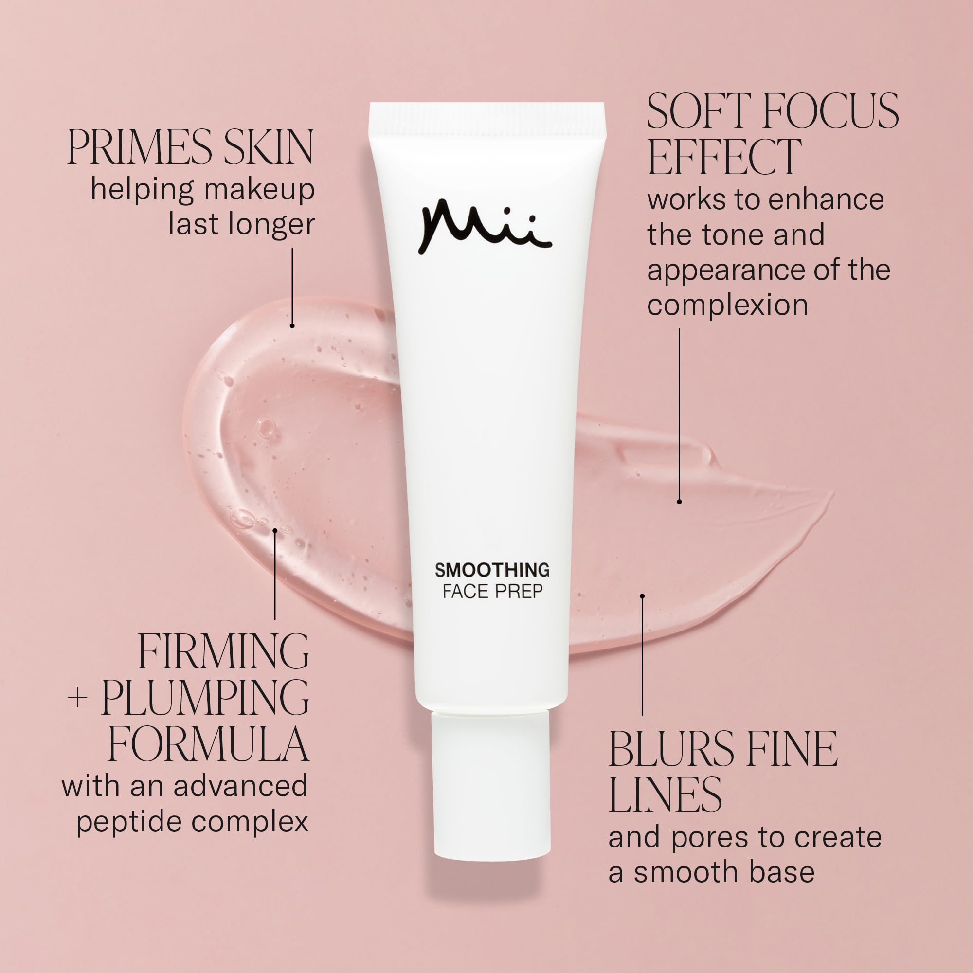 Mii Cosmetics Primer Makeup, Smoothing Face Prep, Blurs Fine Lines and Pores, Firms and Plumps, Longer Lasting, 30 ml Halalzen