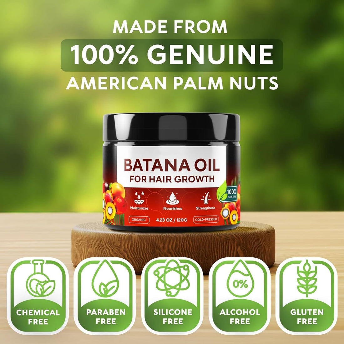 Veganic Hair Oil,100% Natural Growth With Caffeine,Biotin,Coconut,Macadamia,Rosemary and Castor for Growth,Thickening Hair Mask & Loss Treatment,60ml