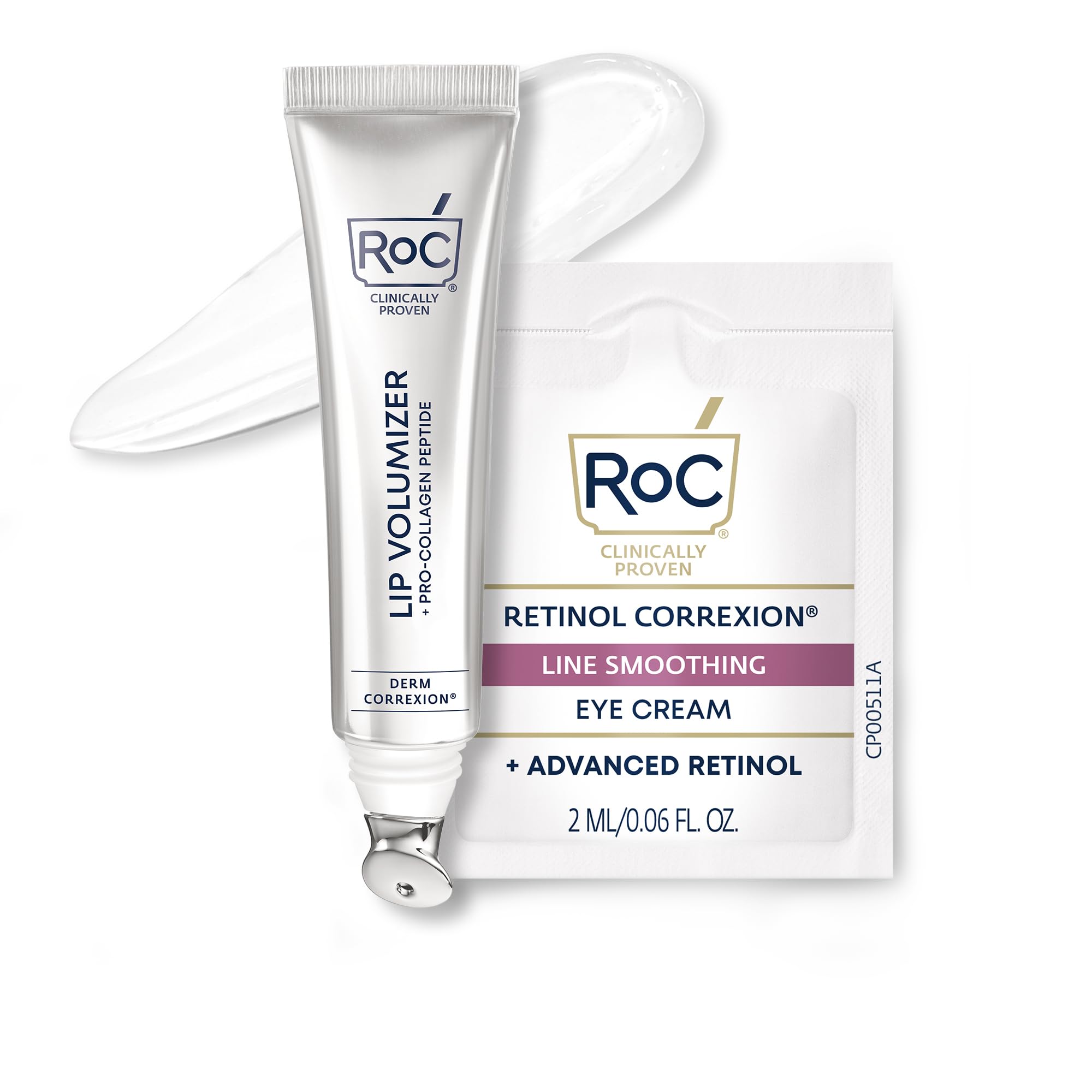 RoC Derm Correxion Retinol Firming Serum Stick with Antioxidants to Visibly Tighten and Firm Wrinkles and Laugh Lines 1.0 oz plus Retinol Eye Cream Packette Halalzen